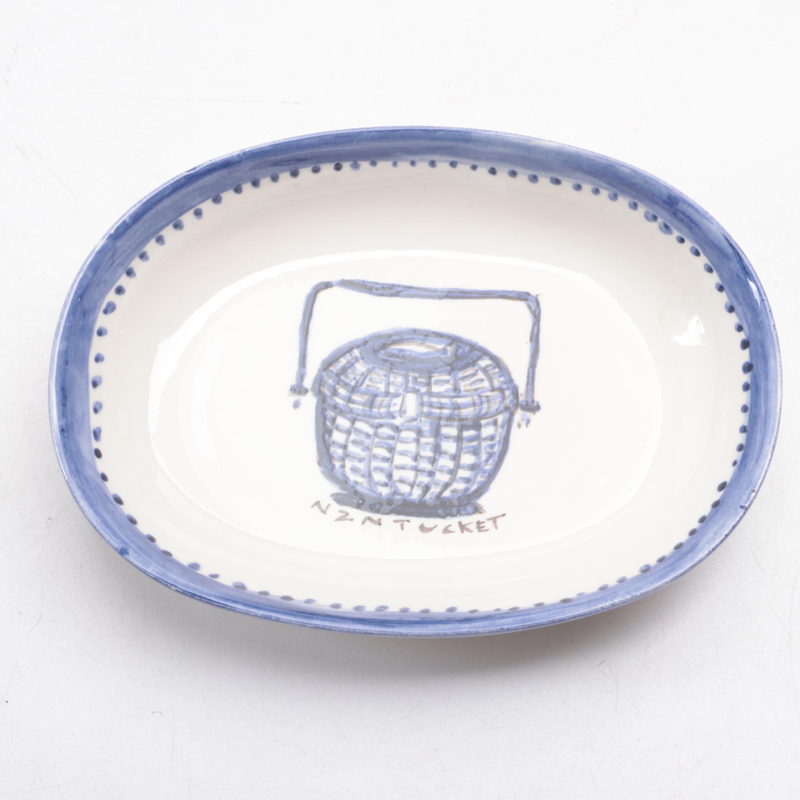 Nantucket Basket-Themed Décor Including Doorstop, Basket, Picture Frame, More