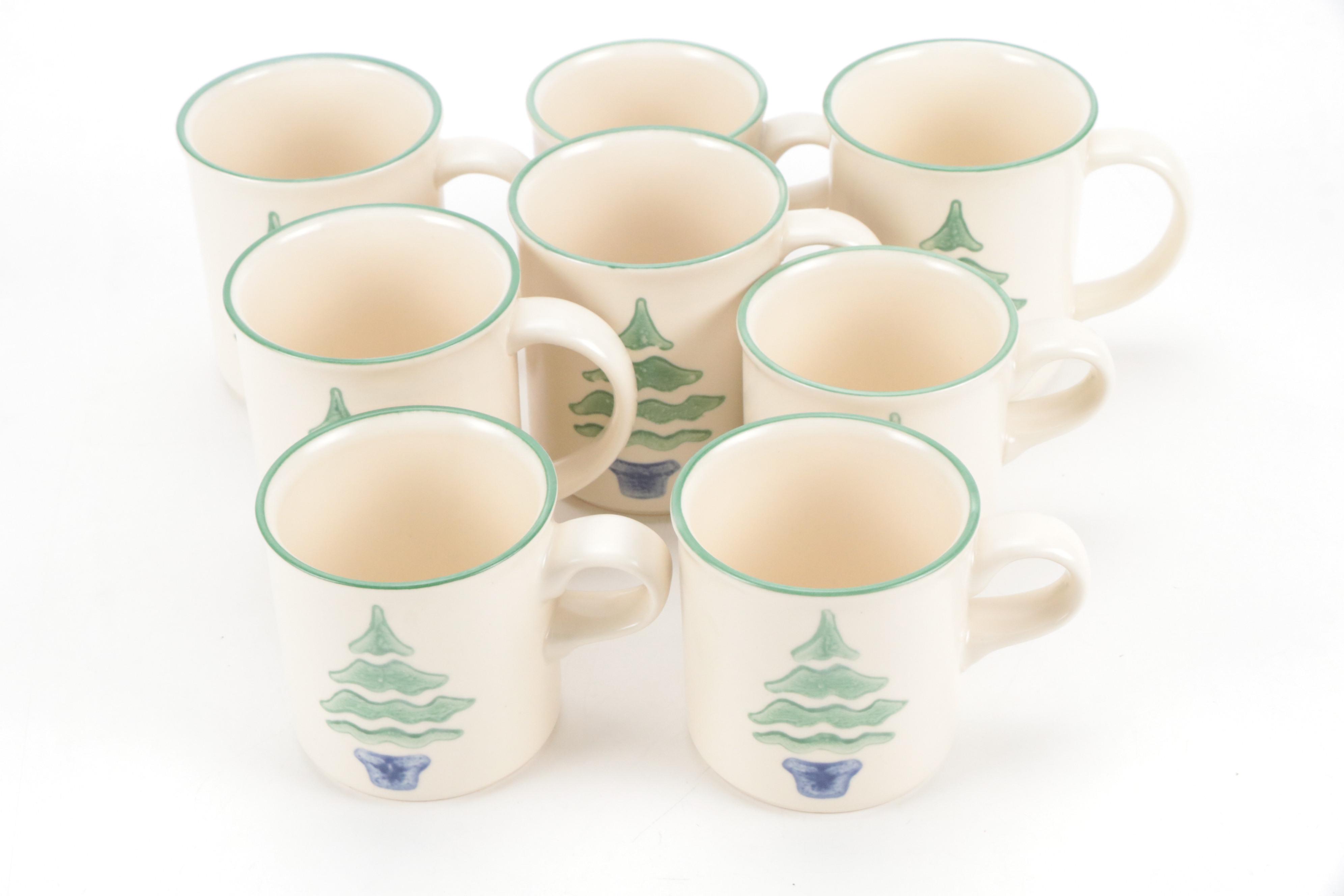 Pfaltzgraff Christmas Tree Motif Ceramic Mugs and More Seasonal Décor