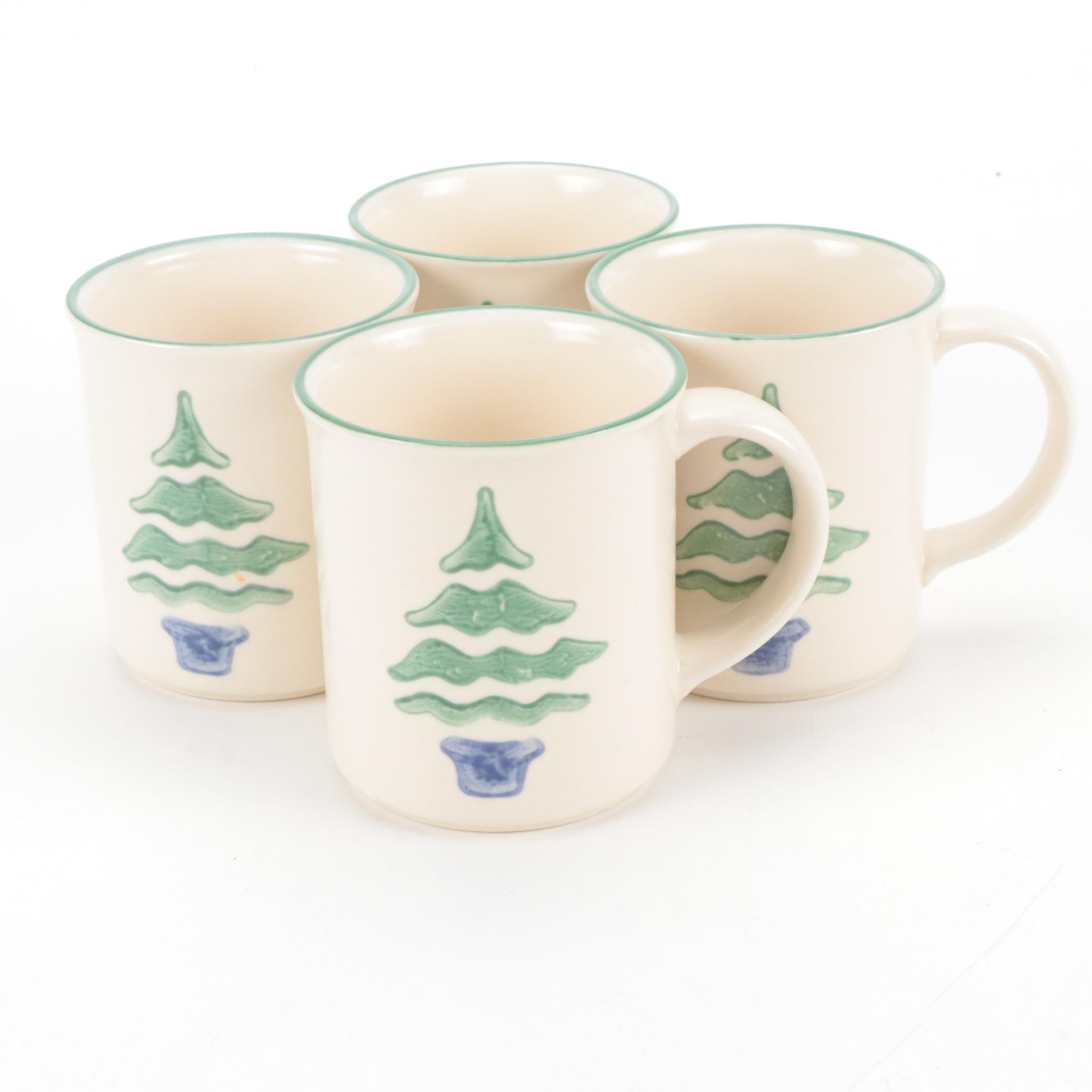 Pfaltzgraff Christmas Tree Motif Ceramic Mugs and More Seasonal Décor