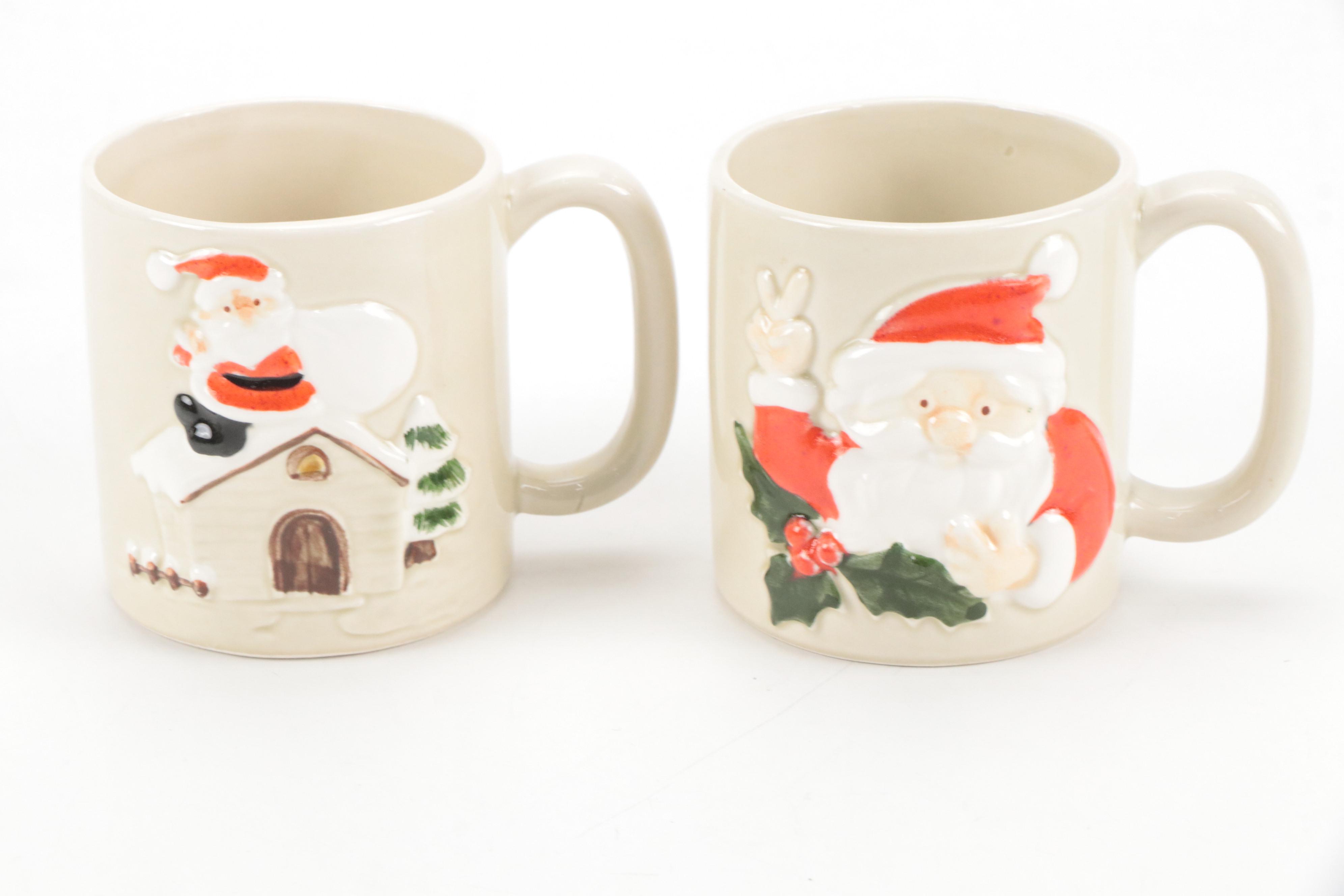 Pfaltzgraff Christmas Tree Motif Ceramic Mugs and More Seasonal Décor