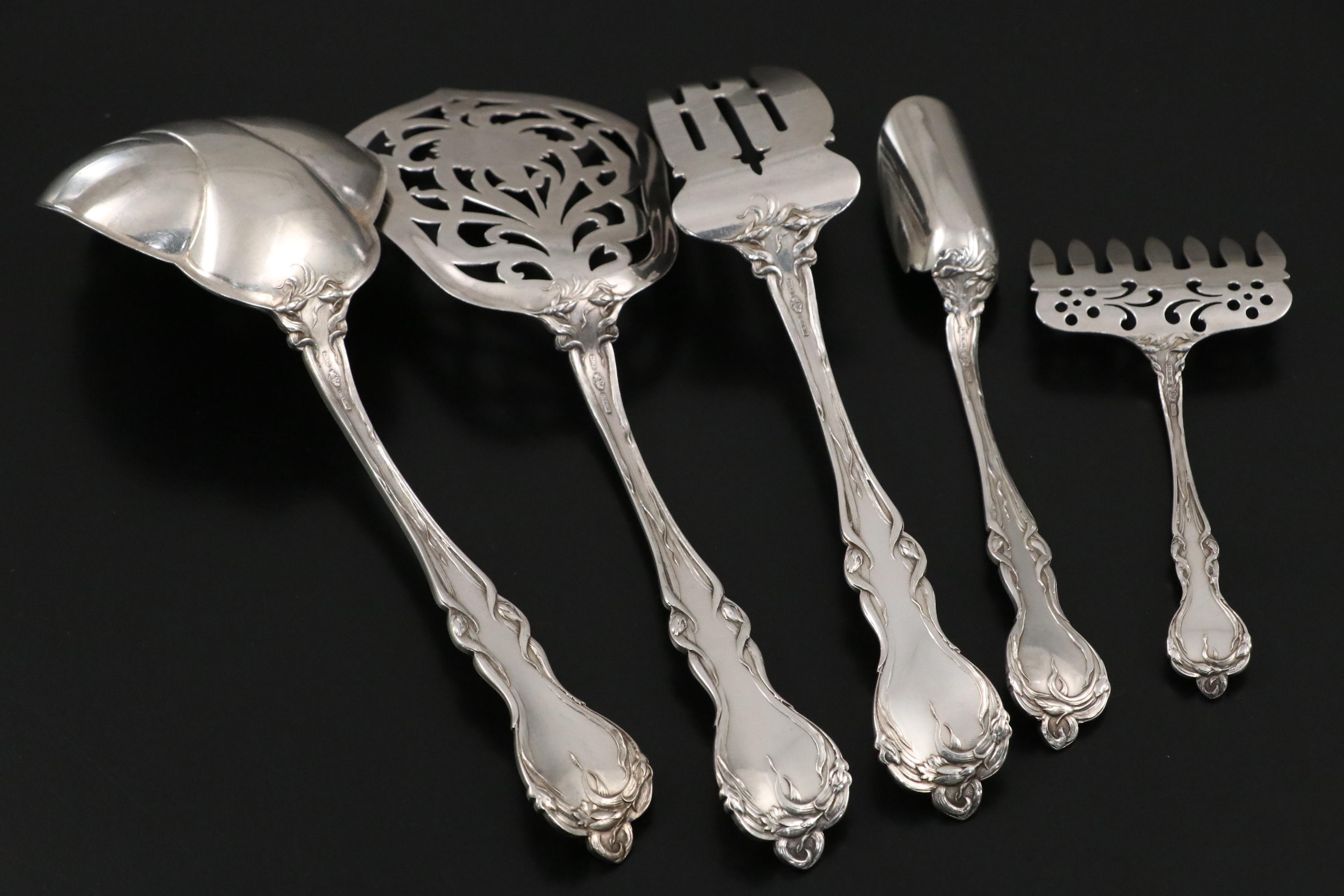 Alvin "Majestic" Sterling Silver Utensils with More Sterling Serving Utensils