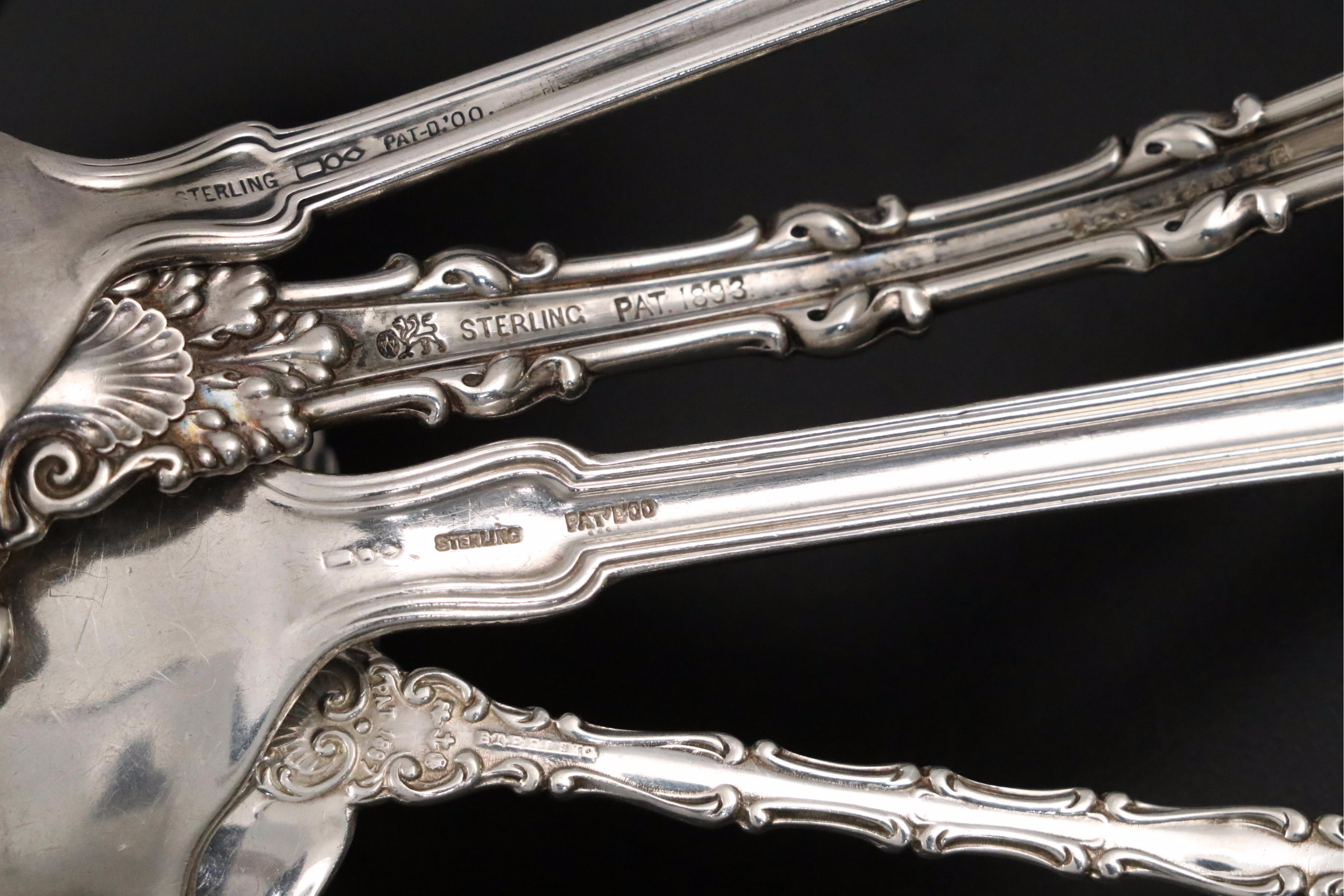 Alvin "Majestic" Sterling Silver Utensils with More Sterling Serving Utensils