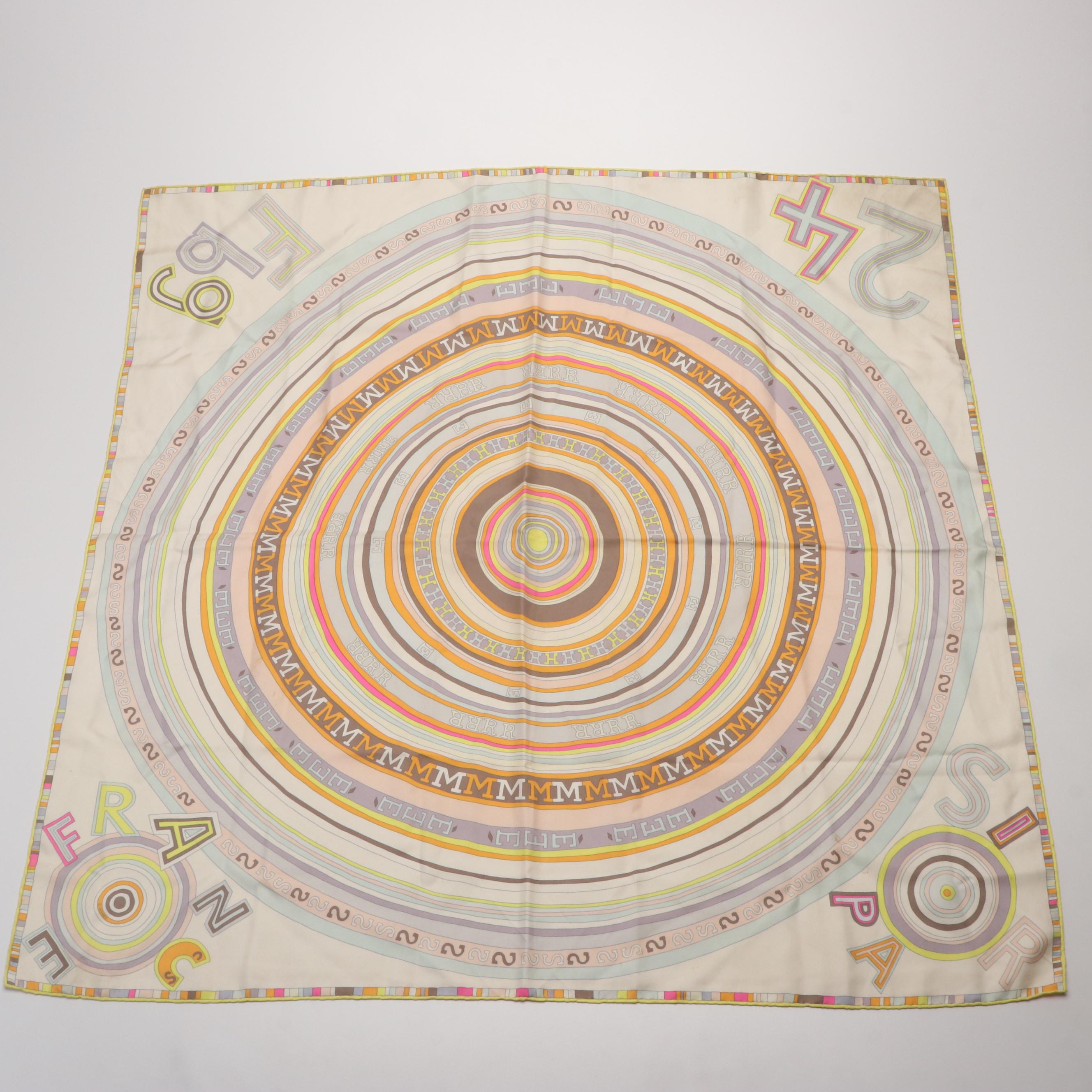 Hermès "Tohu Bohu" Silk Twill Scarf