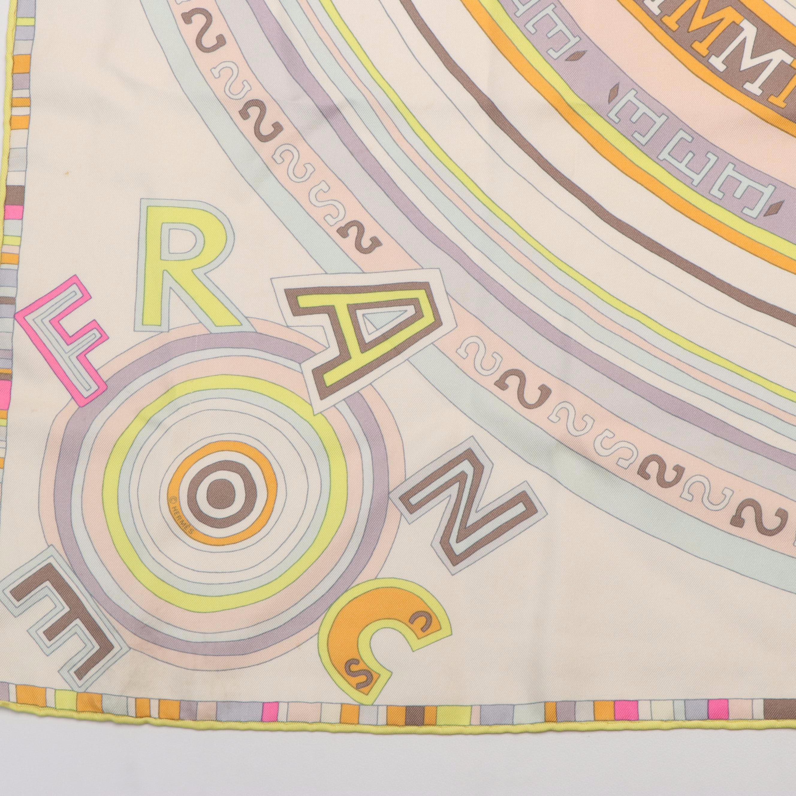 Hermès "Tohu Bohu" Silk Twill Scarf