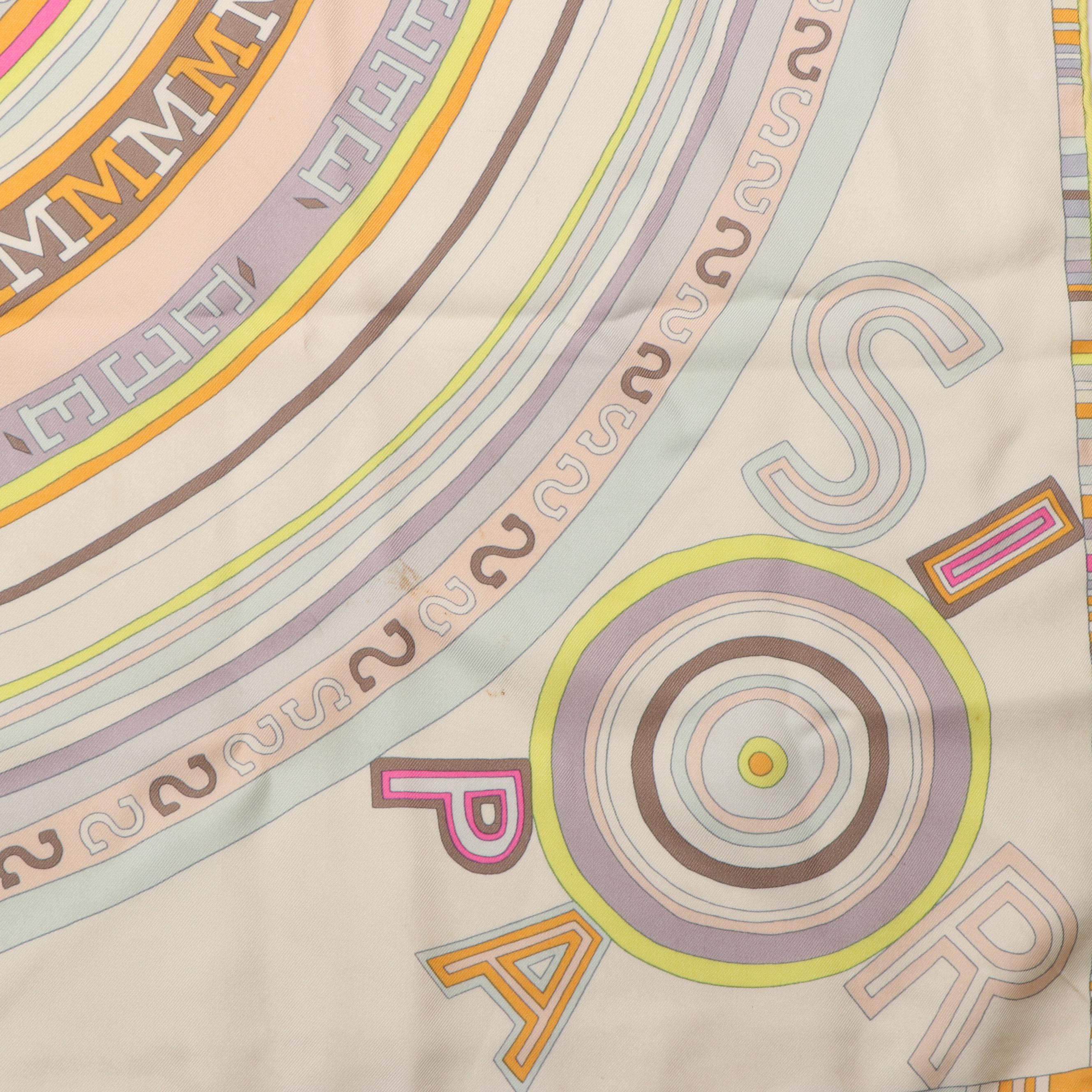 Hermès "Tohu Bohu" Silk Twill Scarf