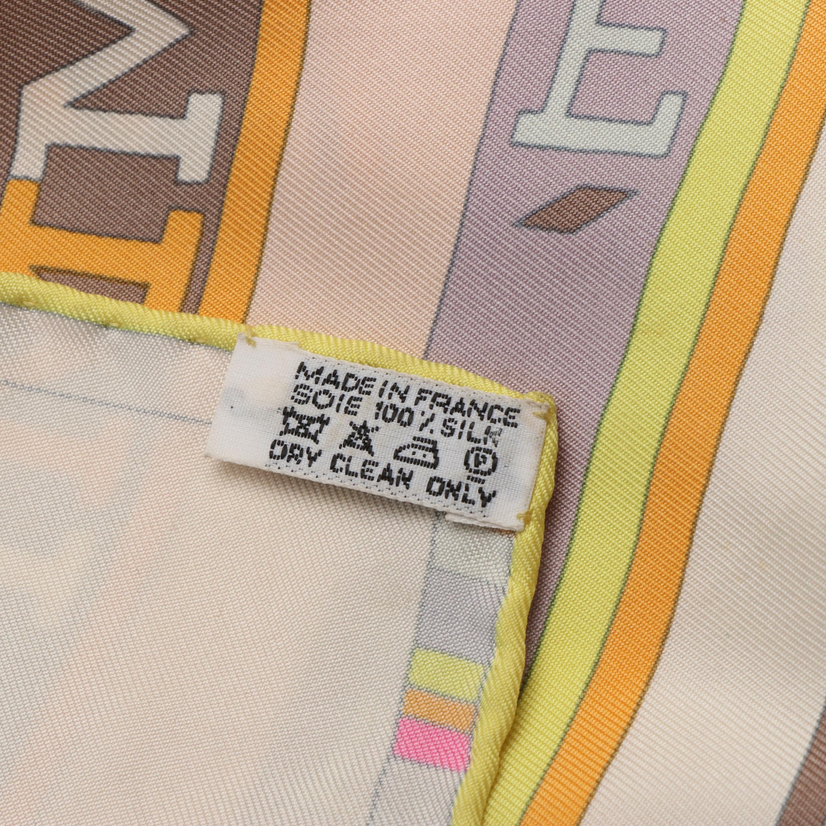 Hermès "Tohu Bohu" Silk Twill Scarf