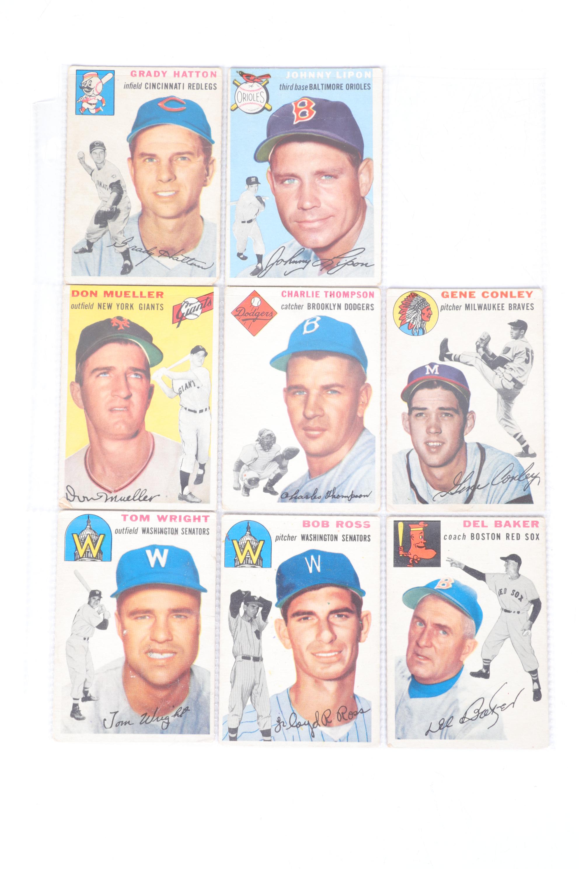 Topps 1954 and 1955 Baseball Trading Cards