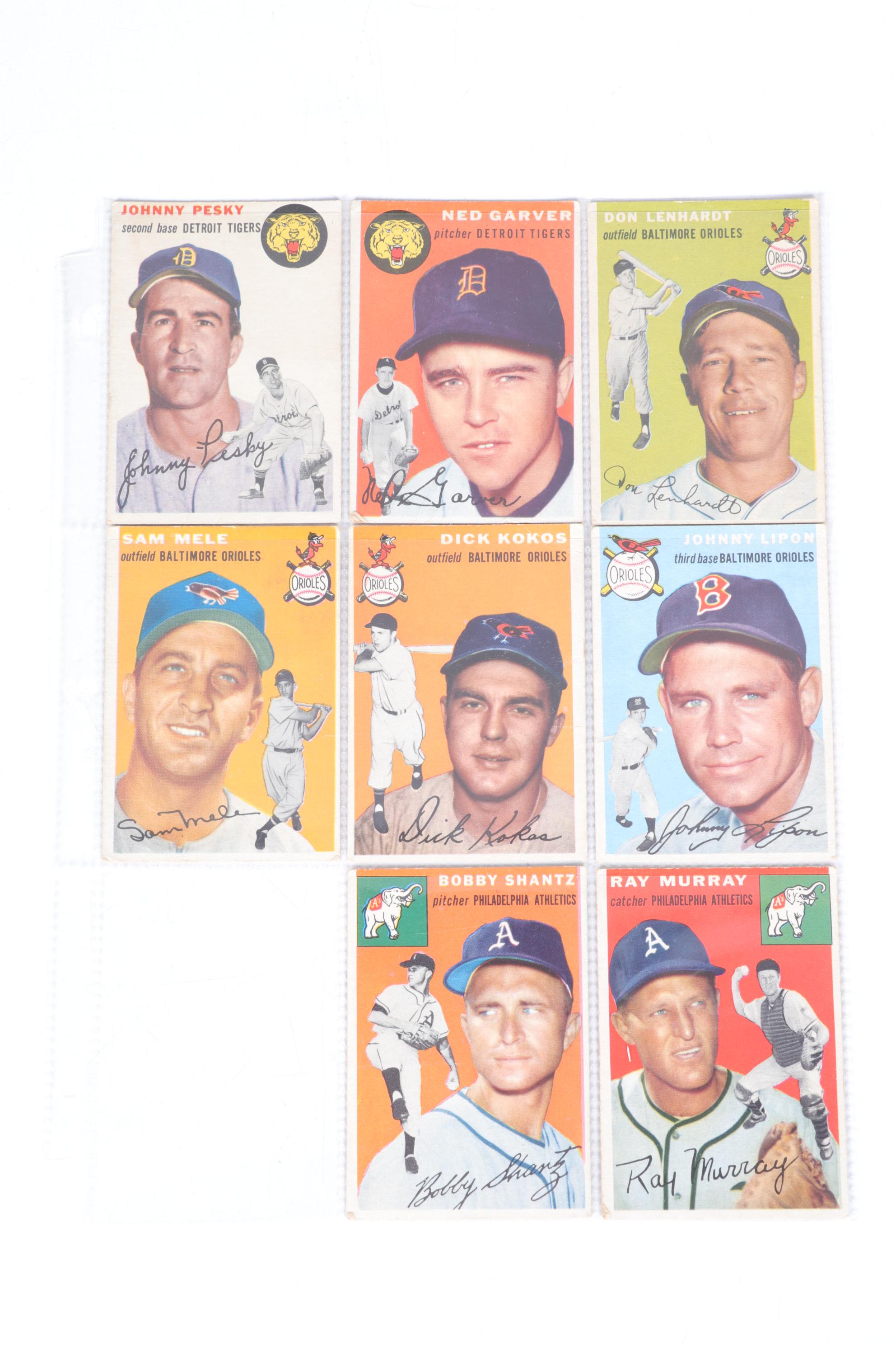Topps 1954 and 1955 Baseball Trading Cards