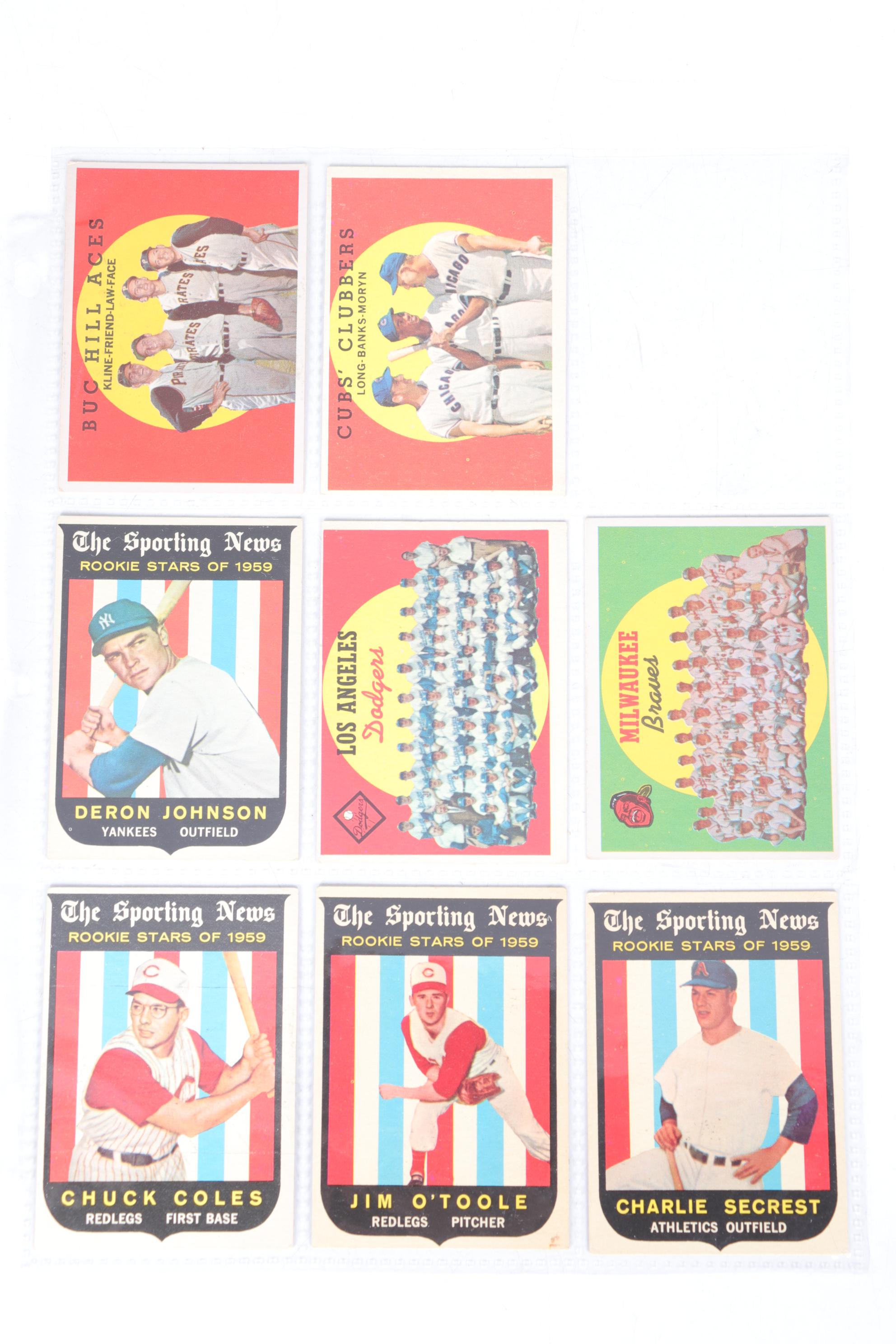 Fifty-Three Topps 1959 Baseball Cards