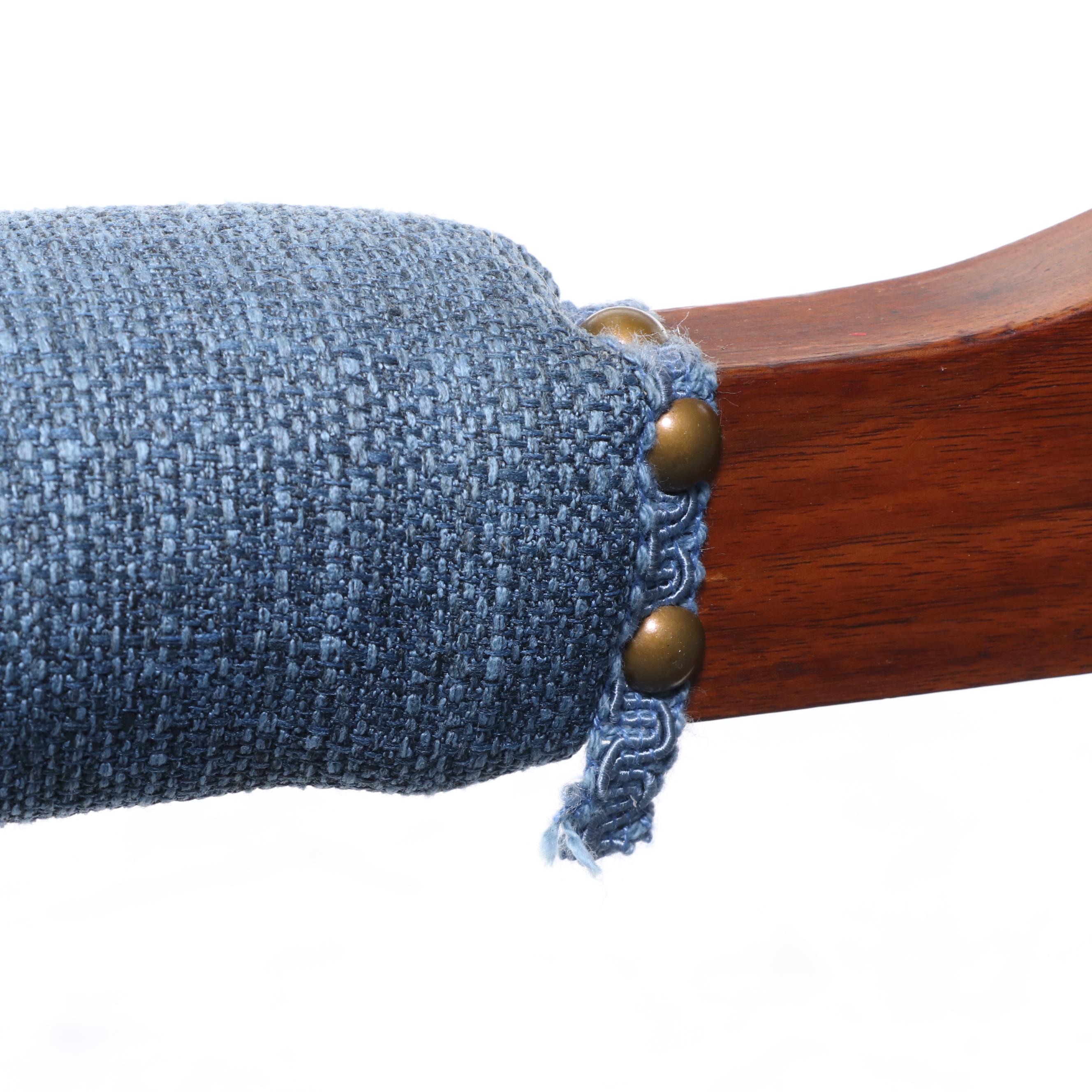 Victorian Walnut and Custom-Upholstered Platform Rocker, Late 19th Century