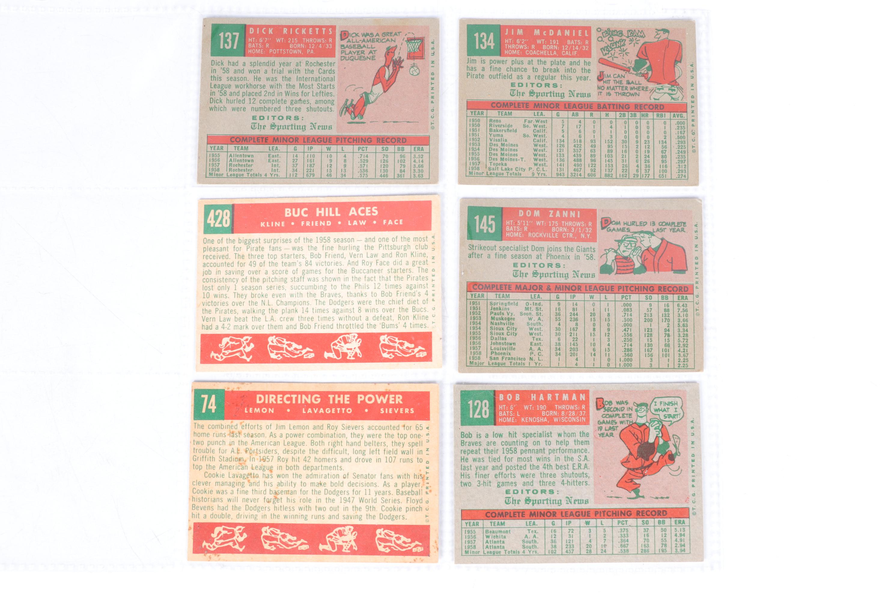 Fifty-One Topps 1959 Baseball Cards