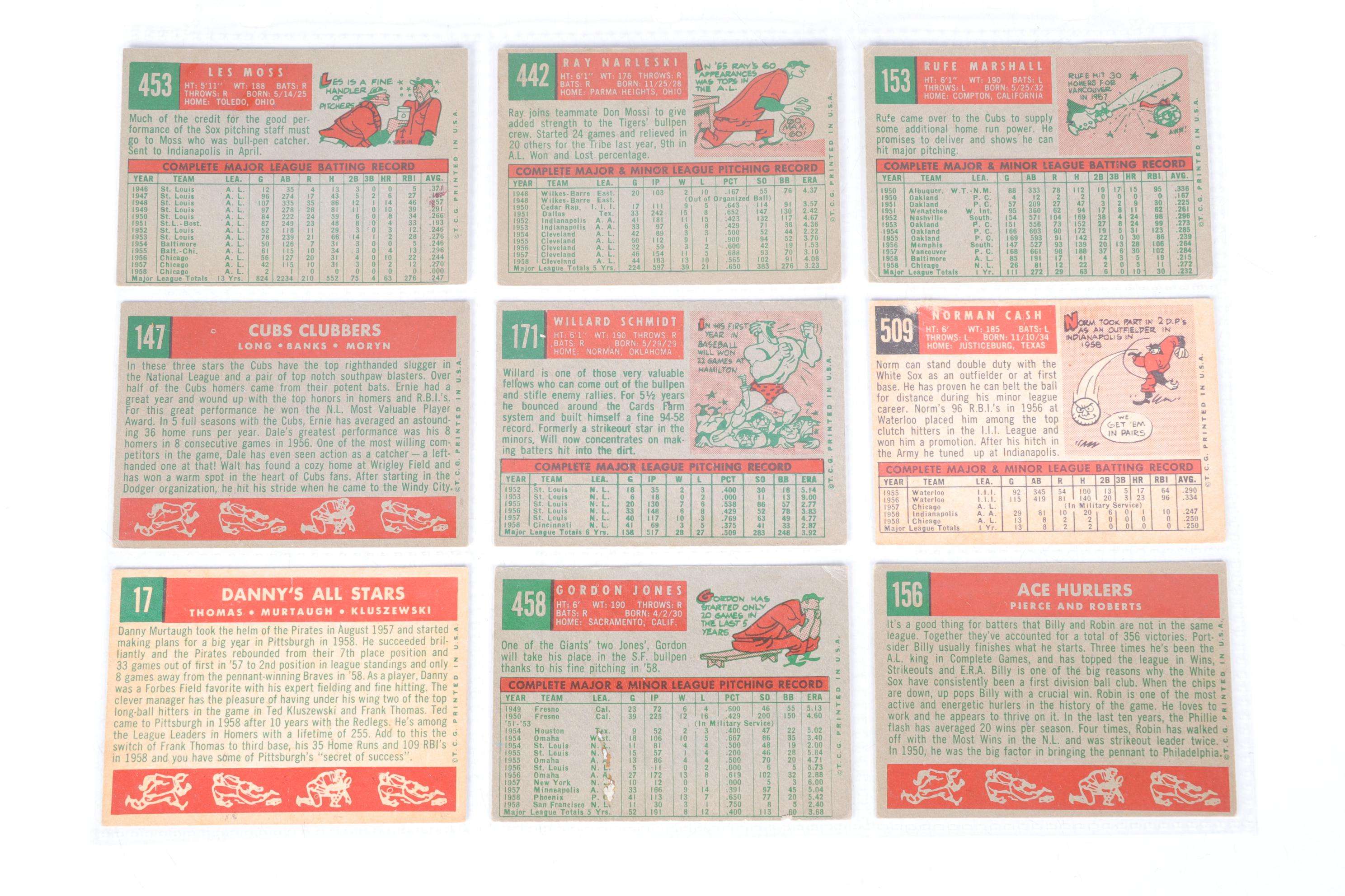 Fifty-One Topps 1959 Baseball Cards