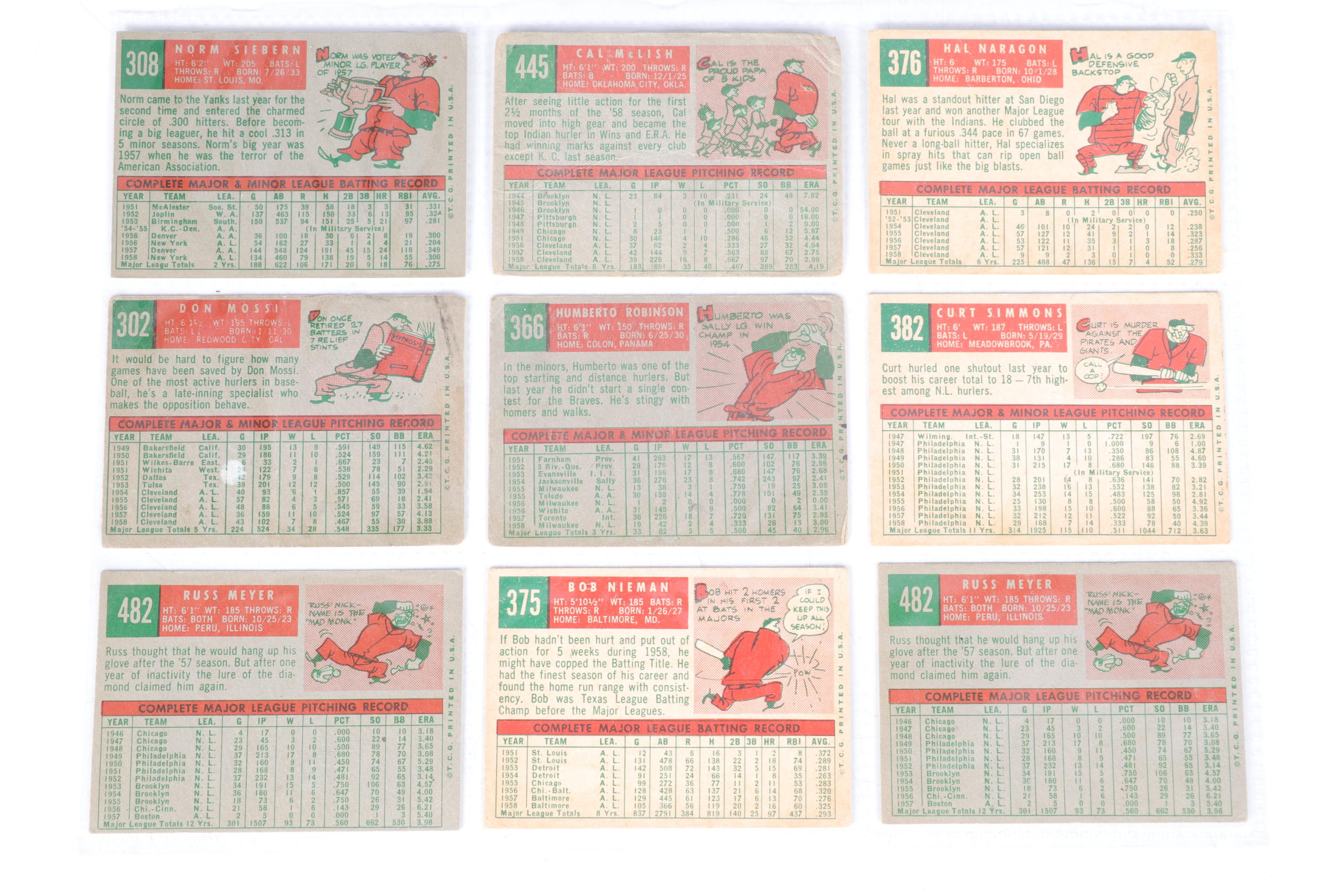 Fifty-One Topps 1959 Baseball Cards