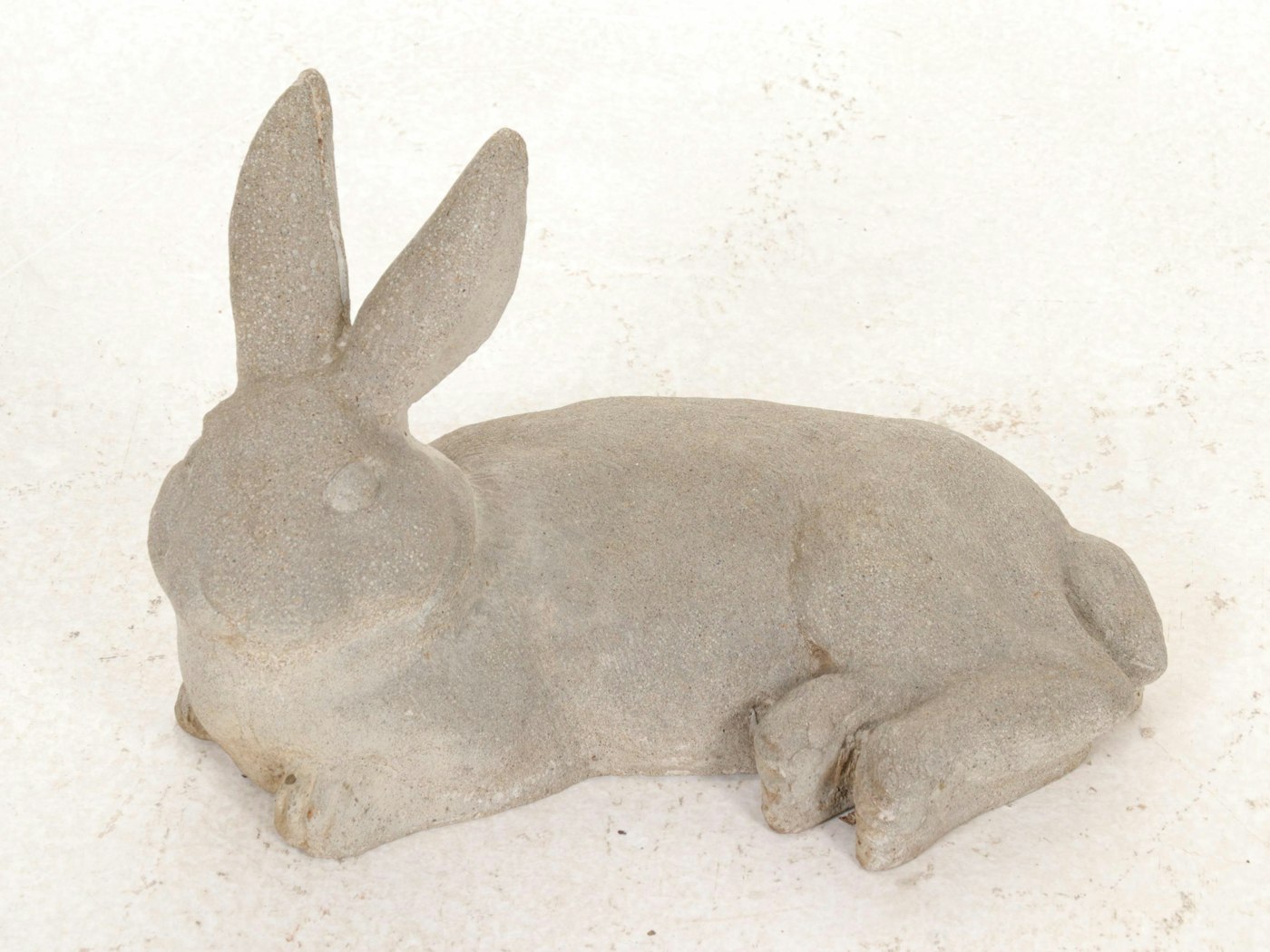Two Cast Concrete Rabbit Garden Sculptures | EBTH