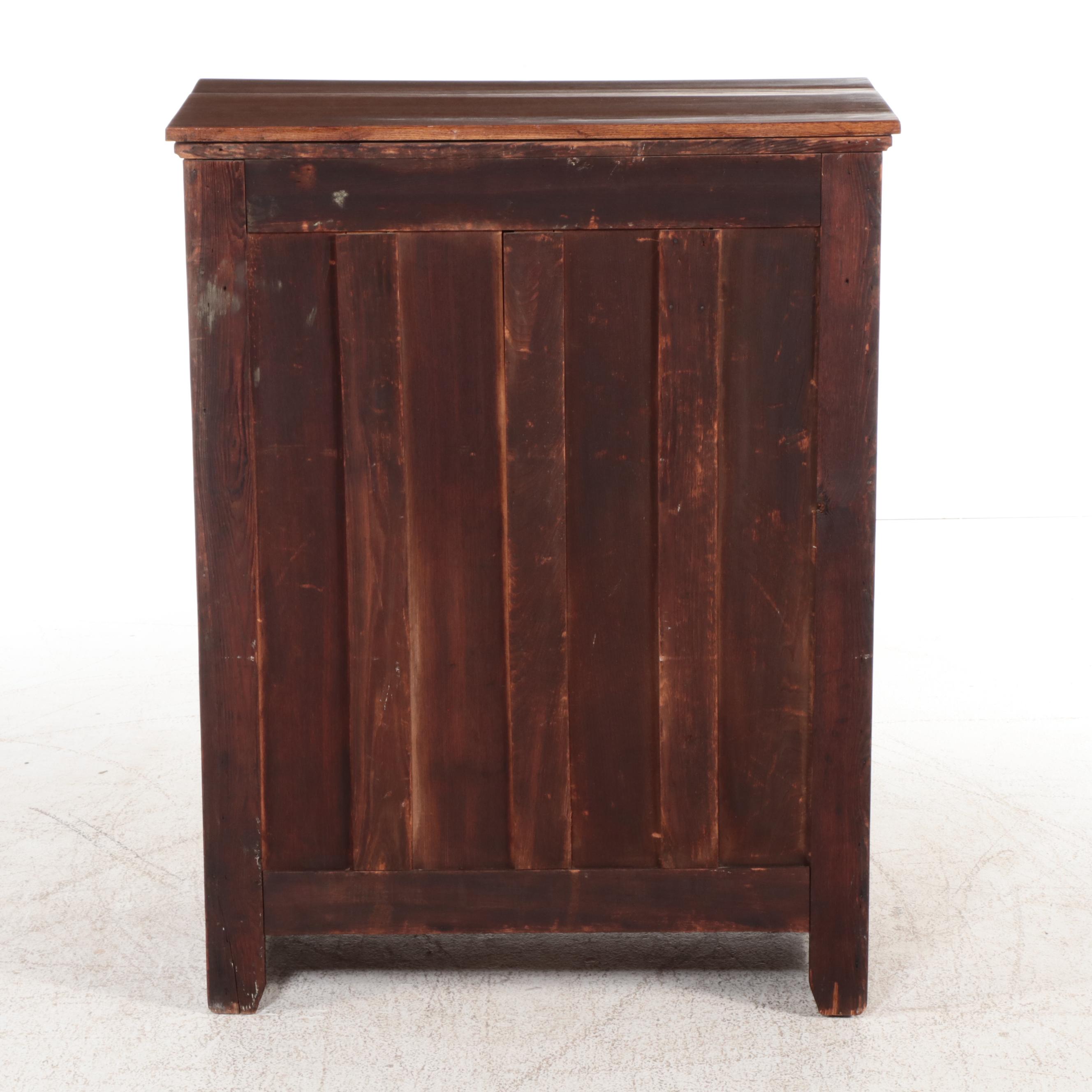Late Victorian Oak Five-Drawer Chest, circa 1900
