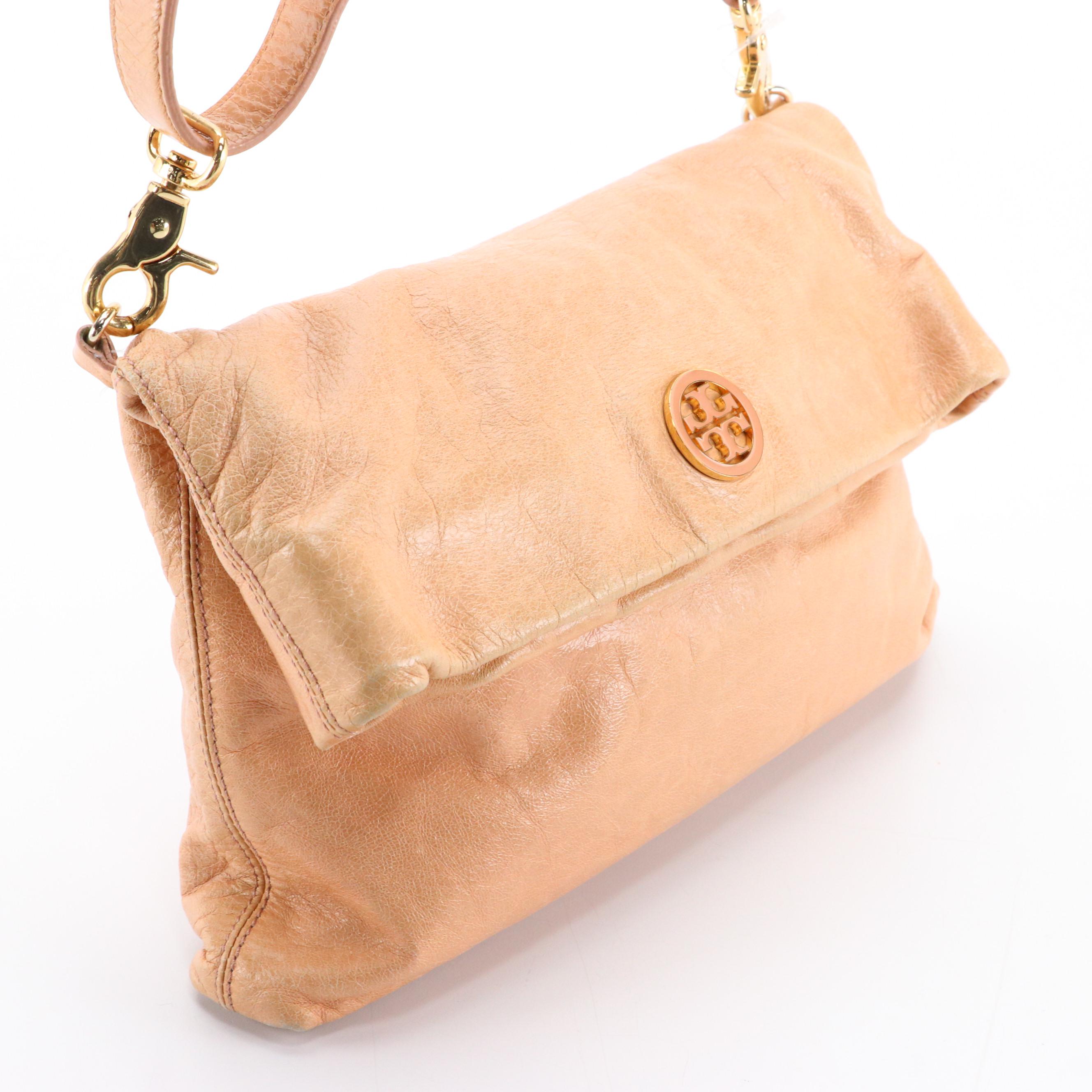 Tory Burch Dena Foldover Clutch/Crossbody Bag in Leather