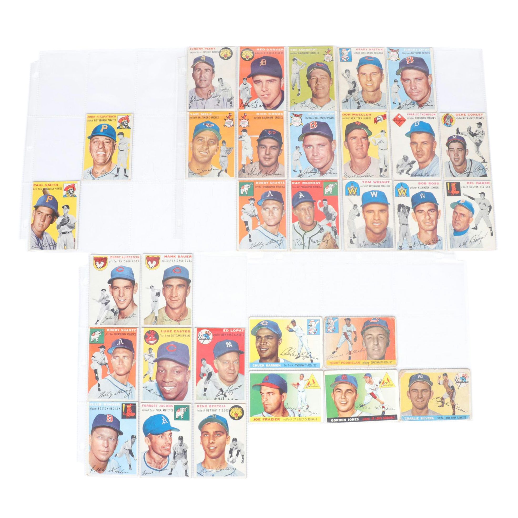 Topps 1954 and 1955 Baseball Trading Cards