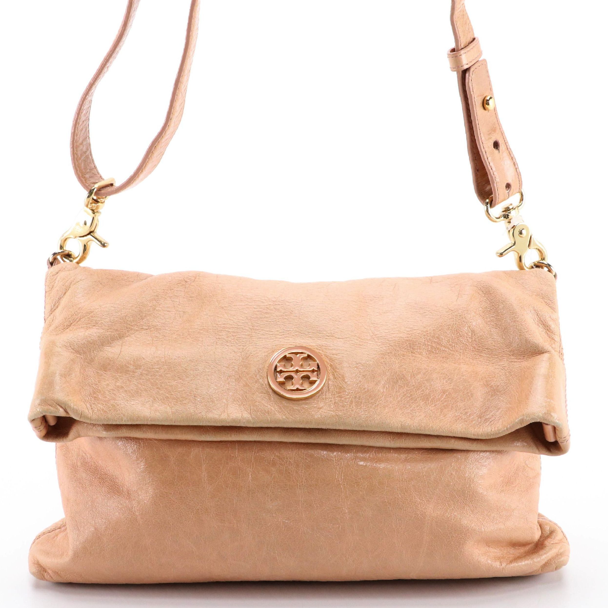 Tory Burch Dena Foldover Clutch/Crossbody Bag in Leather