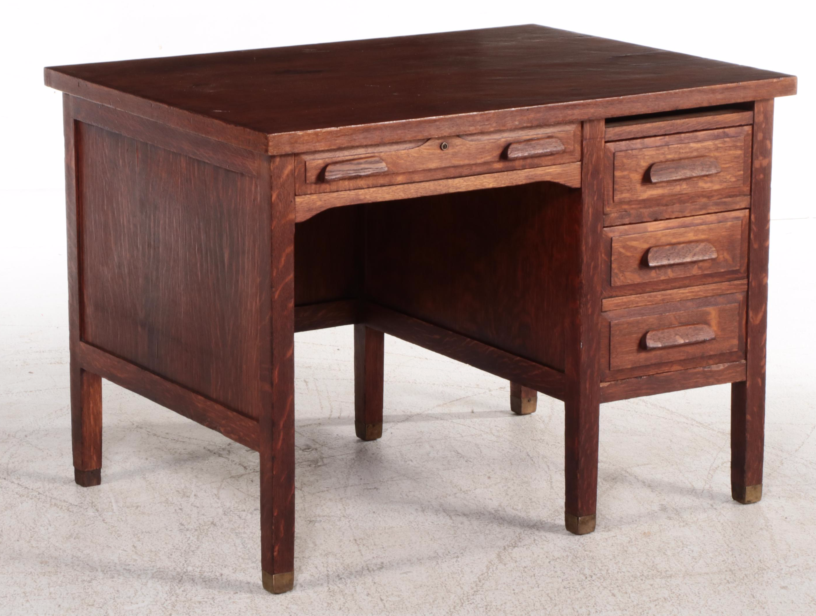 Jackson Desks by Jasper Office Furniture Quartersawn Oak Desk Plus Armchair EBTH