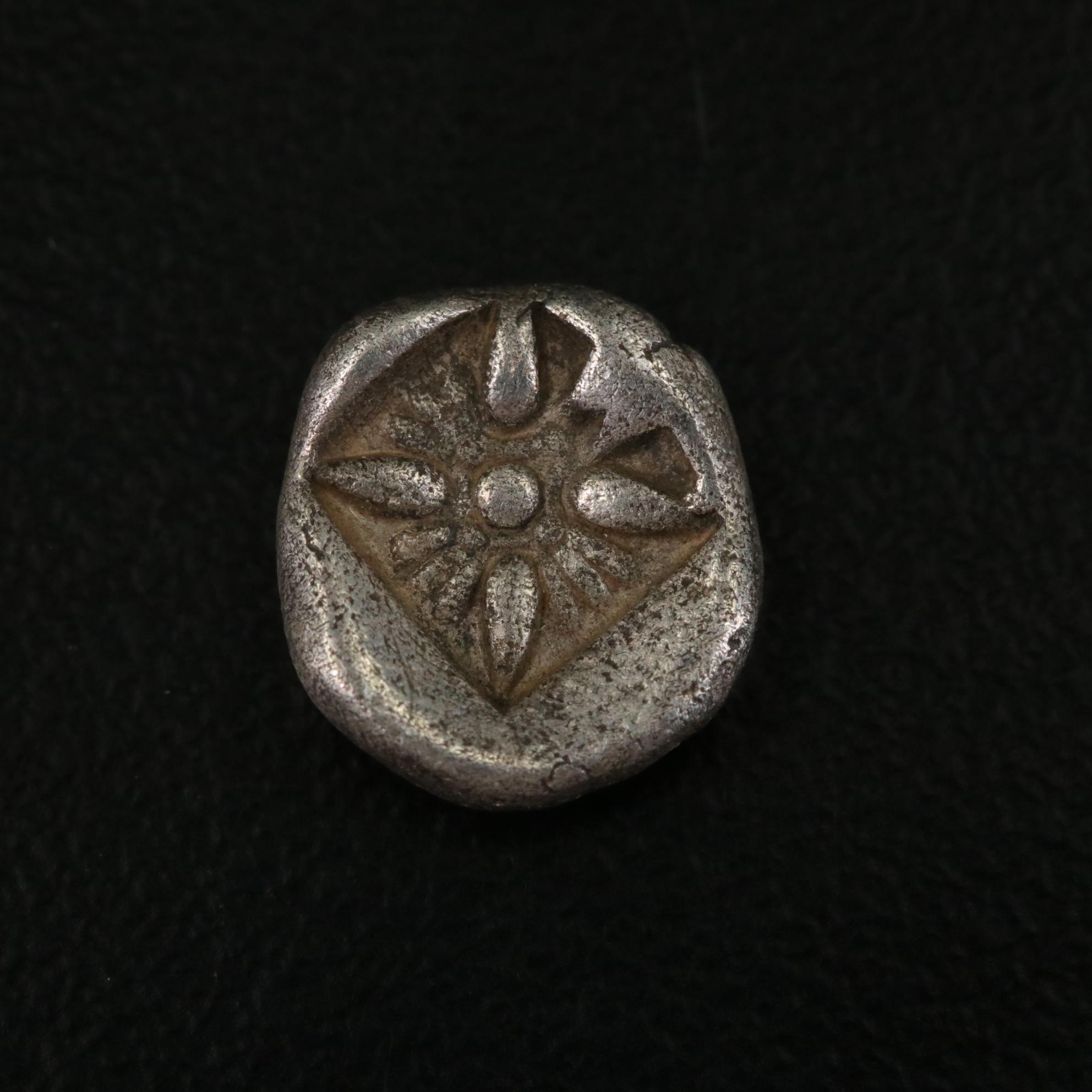 Ancient Ionia, Miletos AR Obol Coin, ca. 400 B.C.