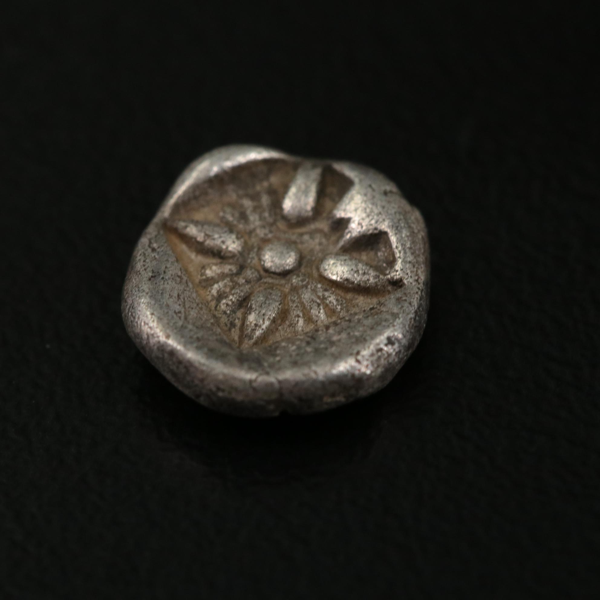 Ancient Ionia, Miletos AR Obol Coin, ca. 400 B.C.