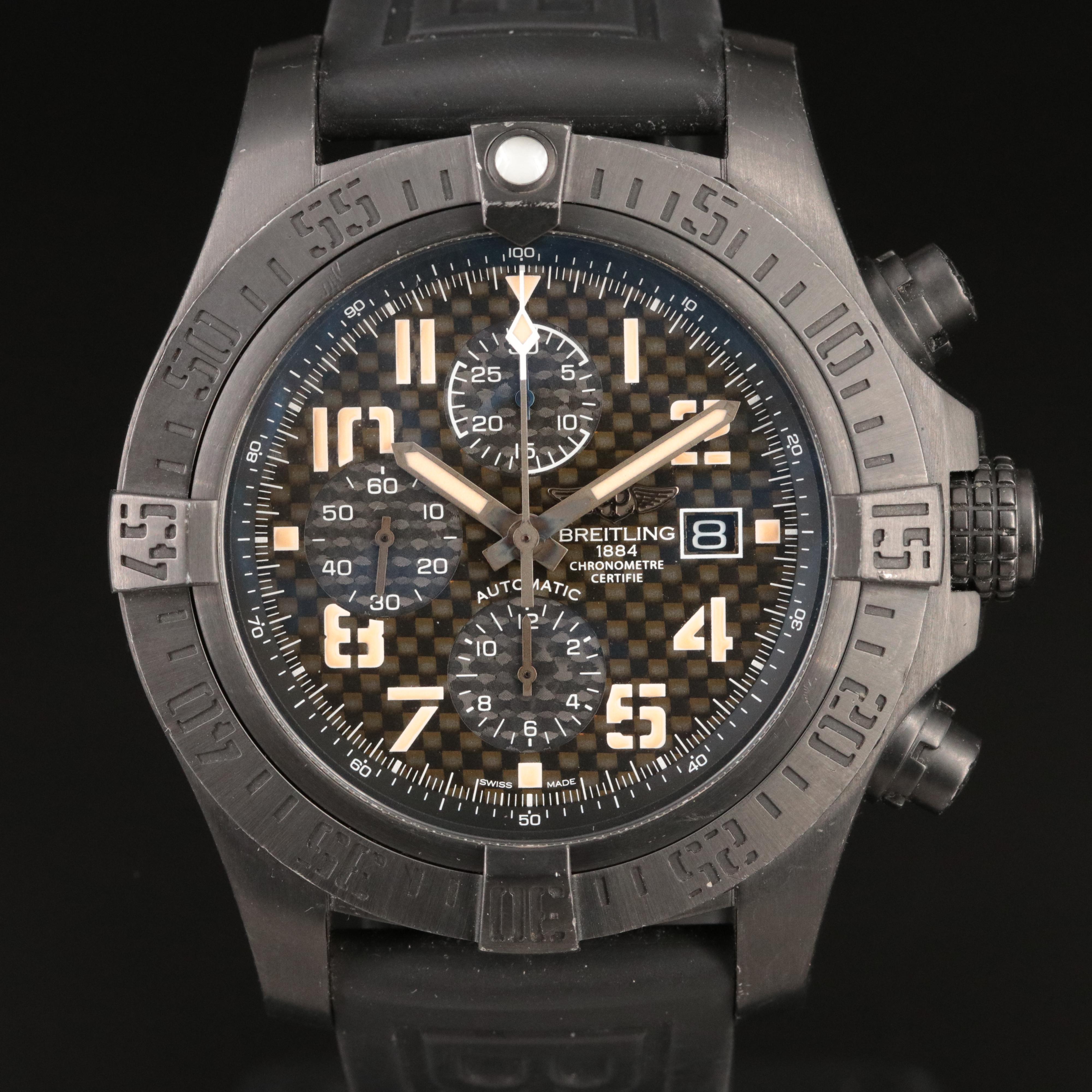 Breitling Super Avenger II Chrono Blacksteel Carbon Limited Automatic Watch