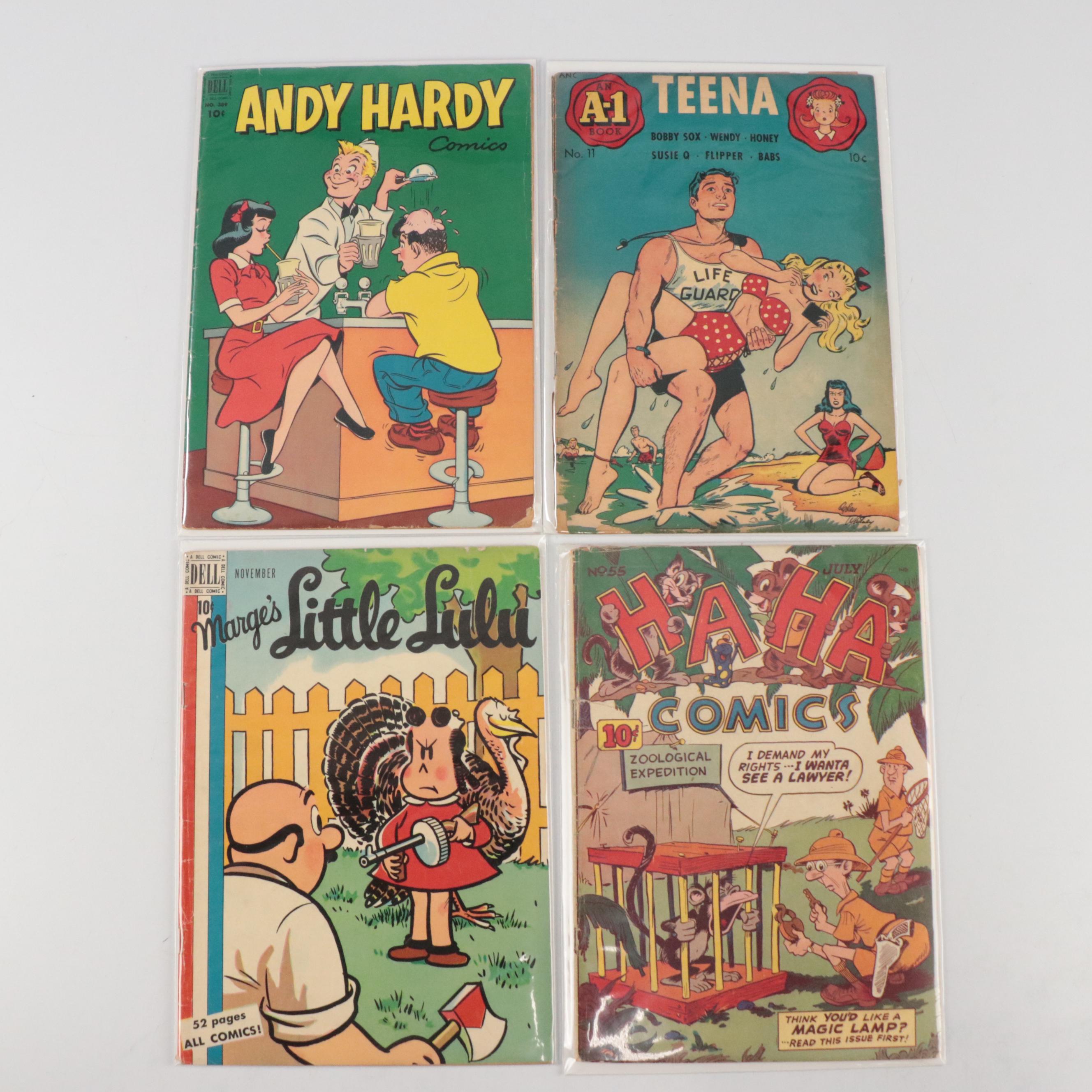 Golden Age Comic Books Featuring "Archie", "Walt Disney's Bambi", and More