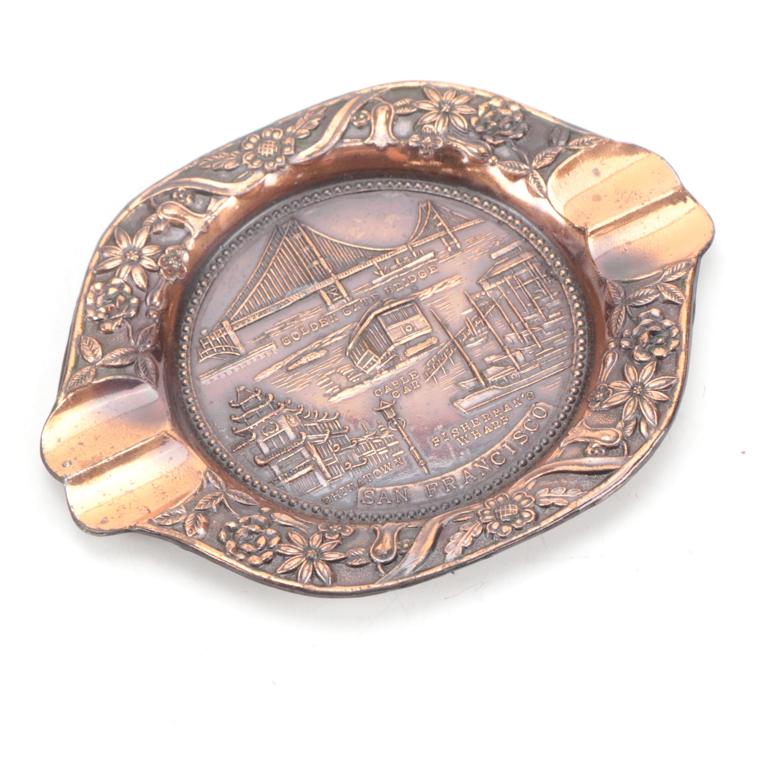 Diecast Metal Souvenir and Commemorative Ashtrays