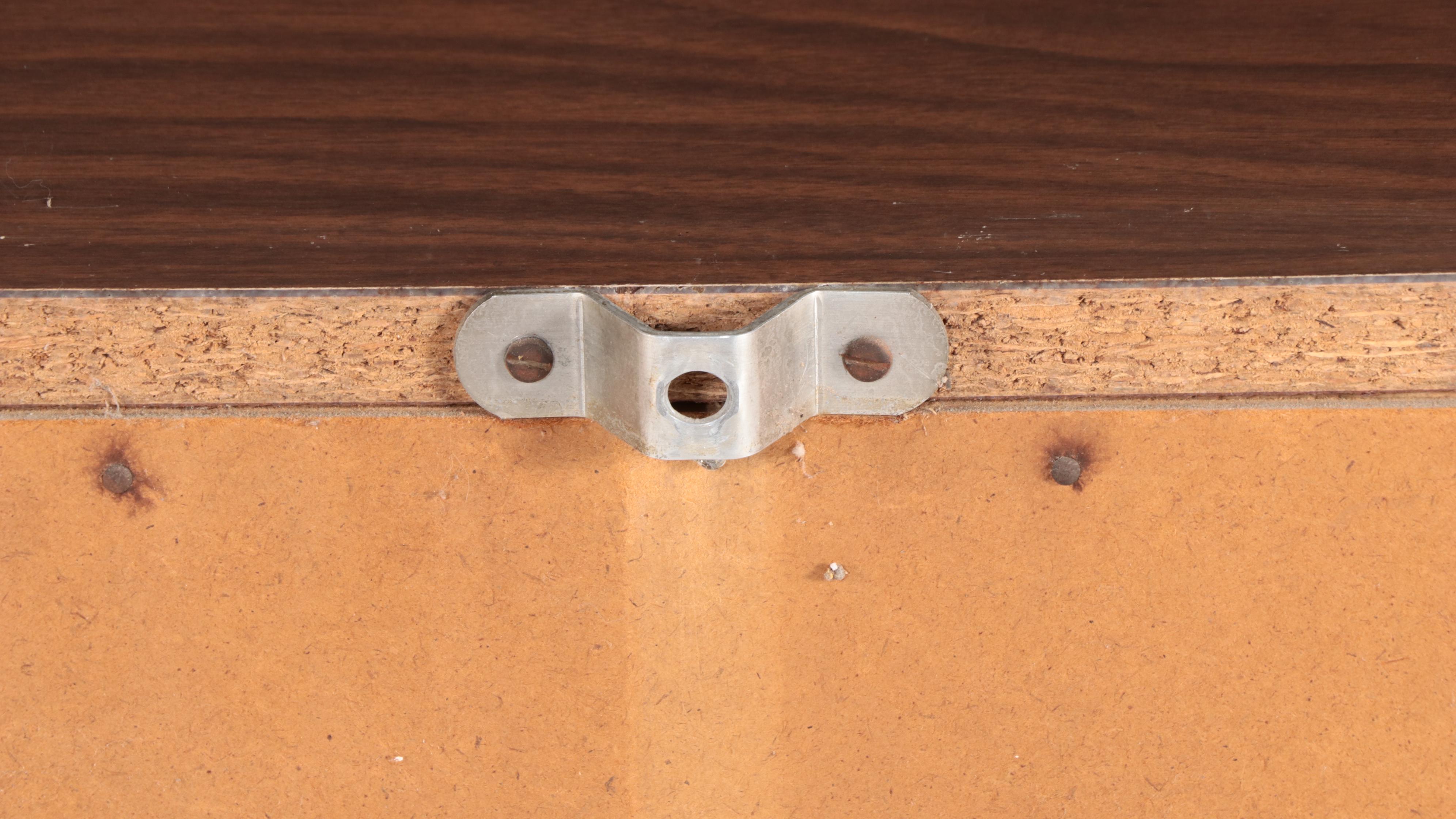 Mid Century Modern Walnut and Laminate Top Nine-Drawer Chest