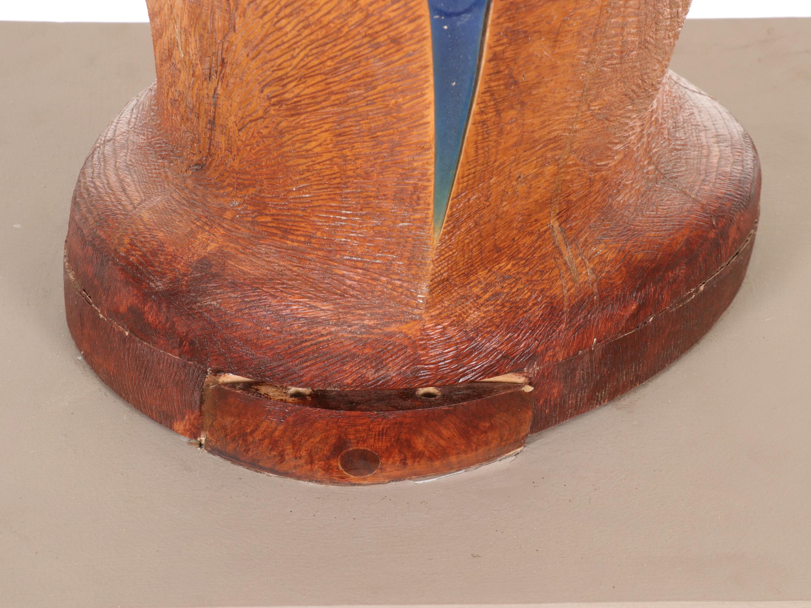 Ken Brown Abstract Carved Wood and Resin Sculpture, 21st Century