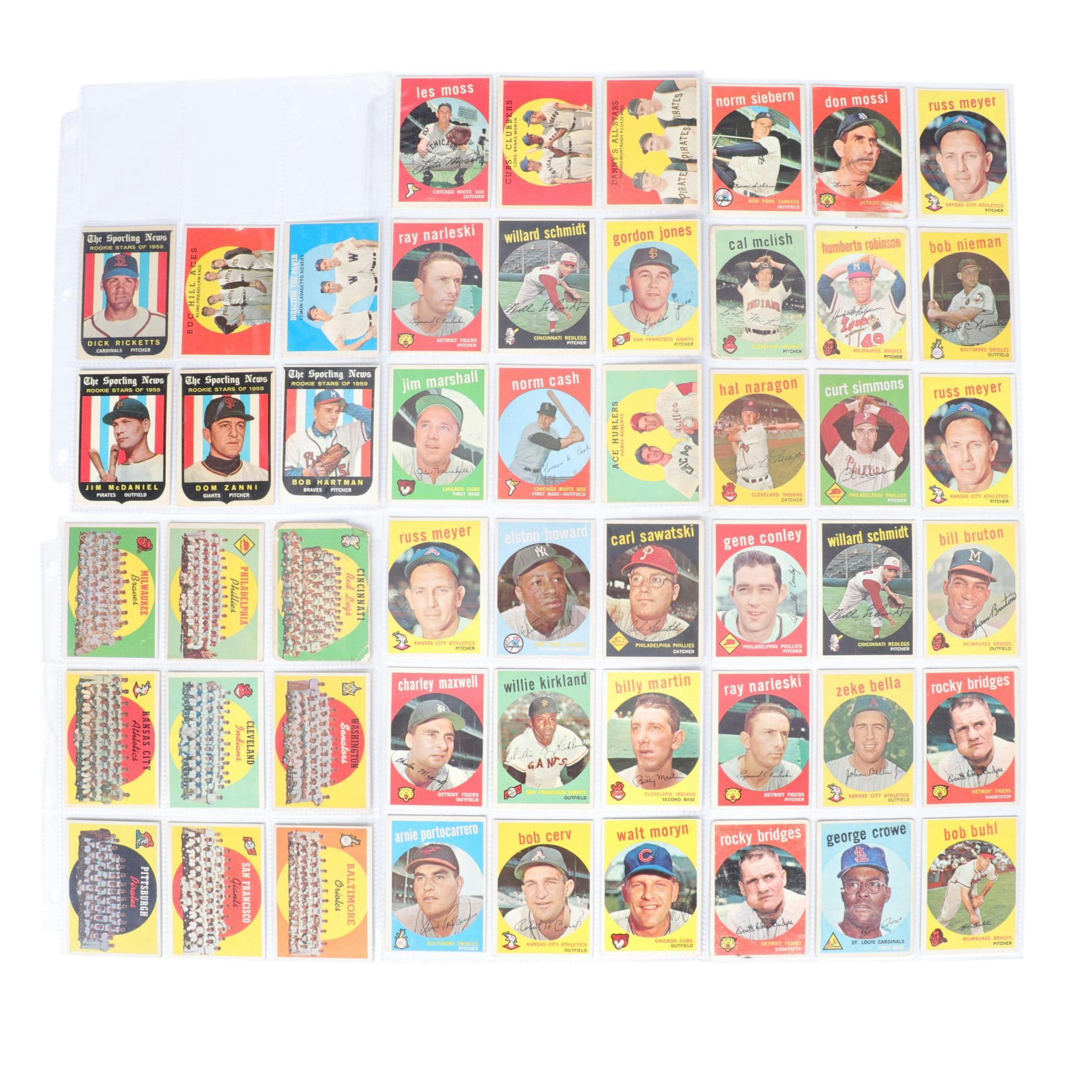 Fifty-One Topps 1959 Baseball Cards