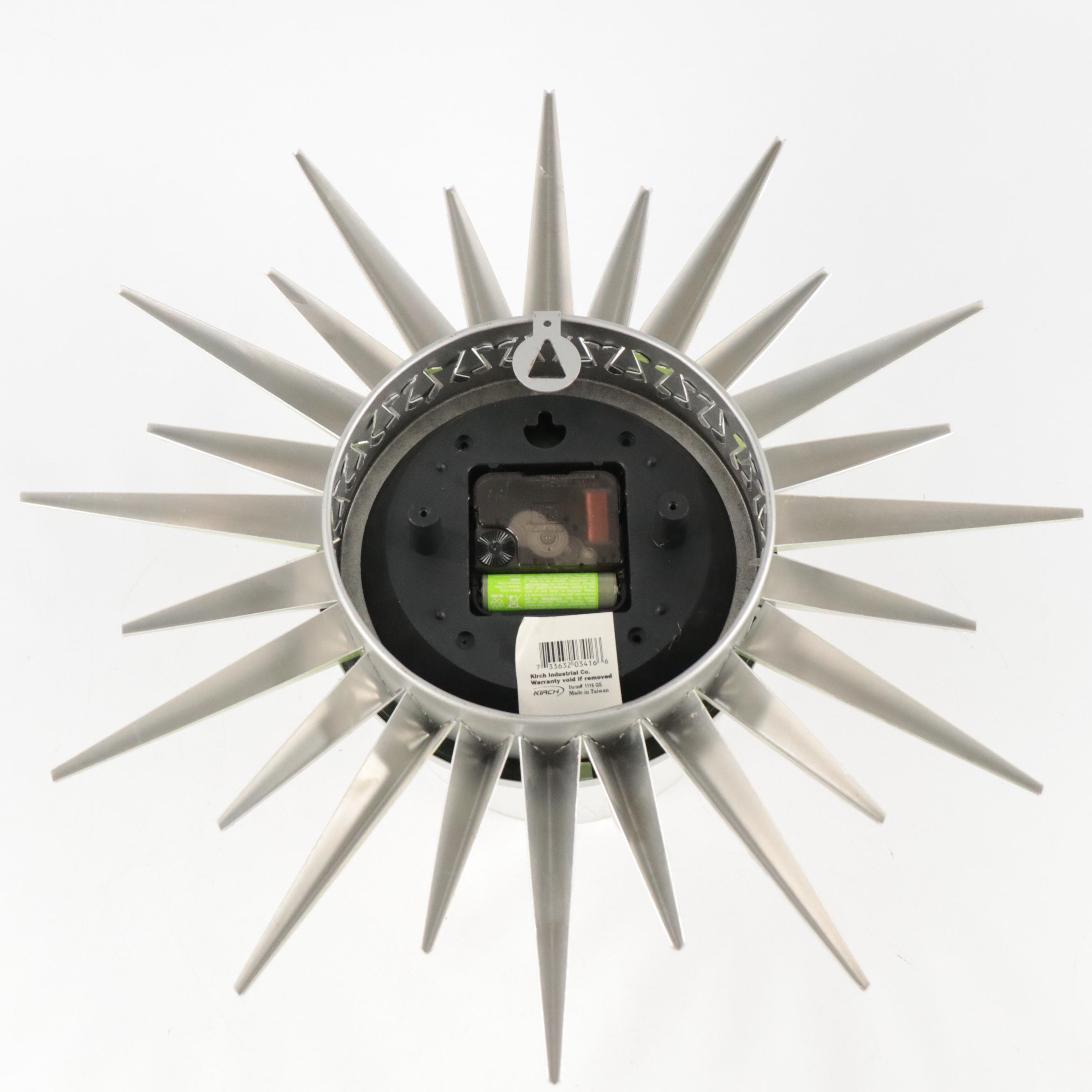 Kirch Mid Century Modern Style Avocado Green Wall Clock