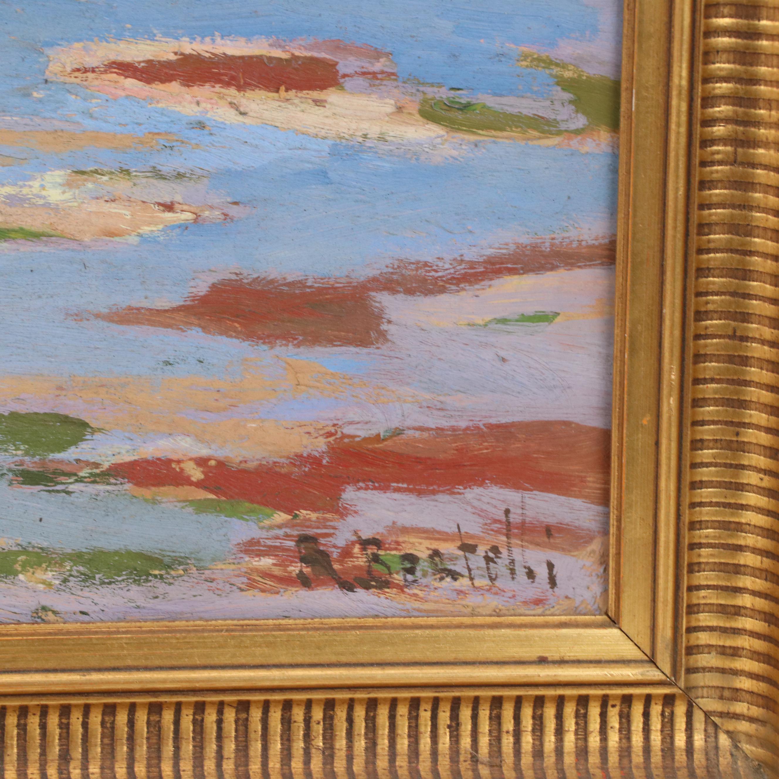 Landscape Oil Painting of Venetian Canal Scene