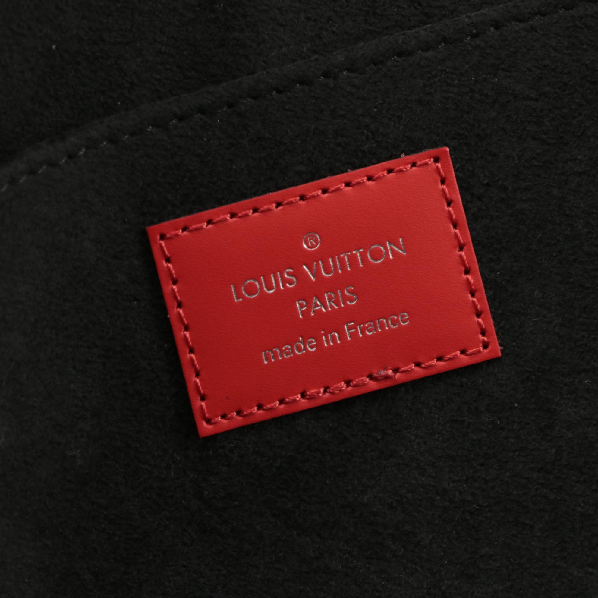 Louis Vuitton x Supreme Pochette Jour GM Zipper Clutch in Red Epi Leather