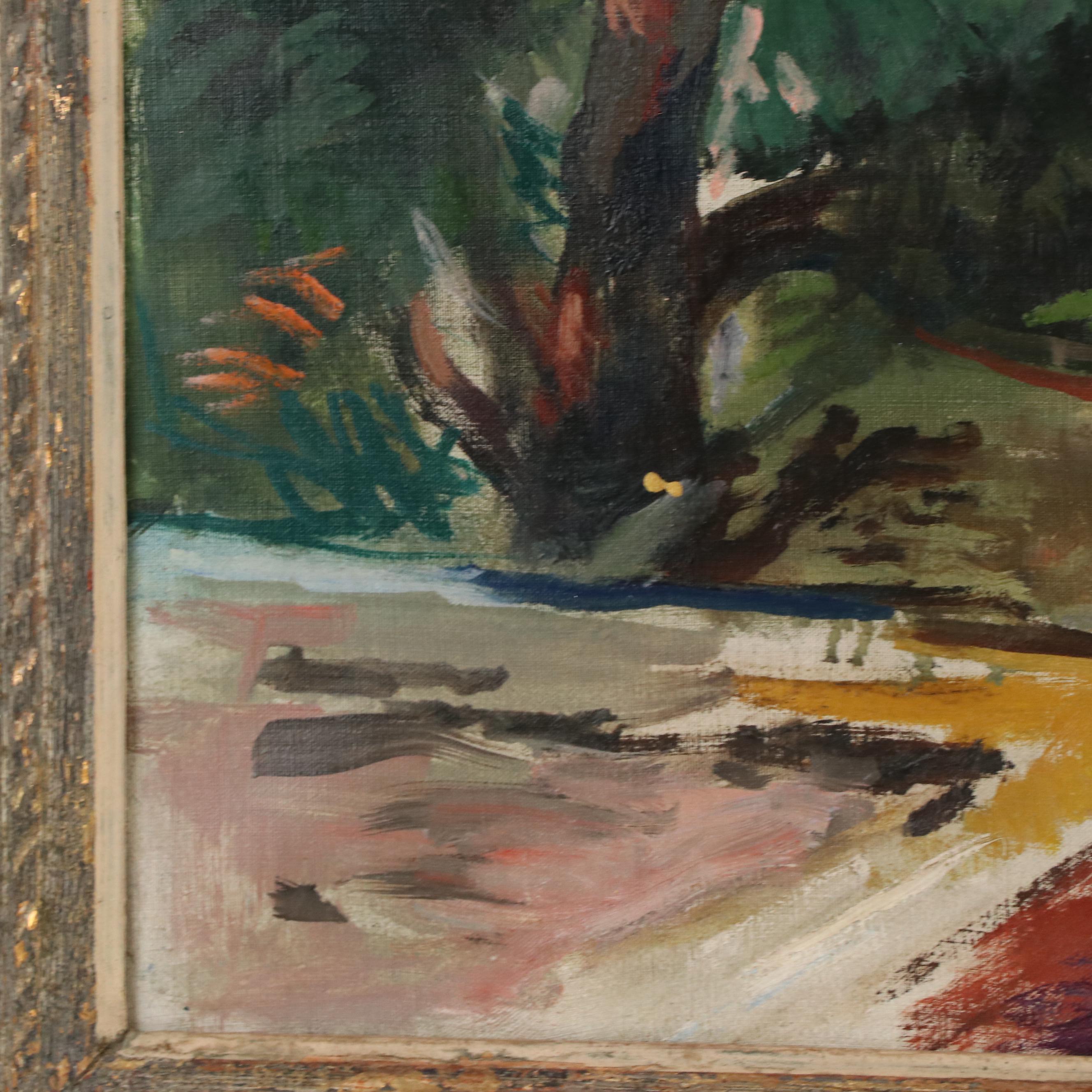 Cityscape Oil Painting "Jerusalem Church Israel," 1900