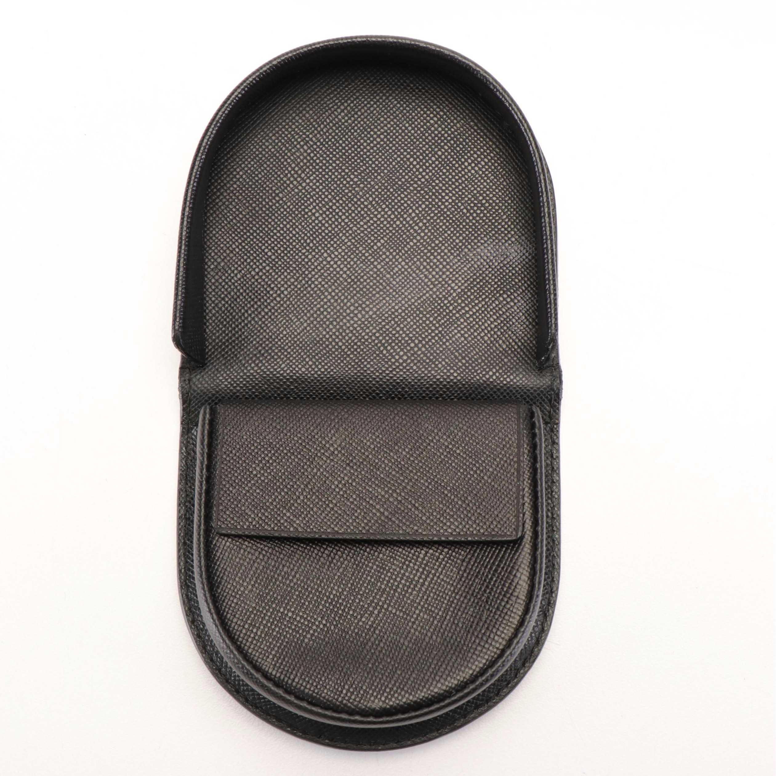 Prada Coin Wallet in Black Saffiano Leather