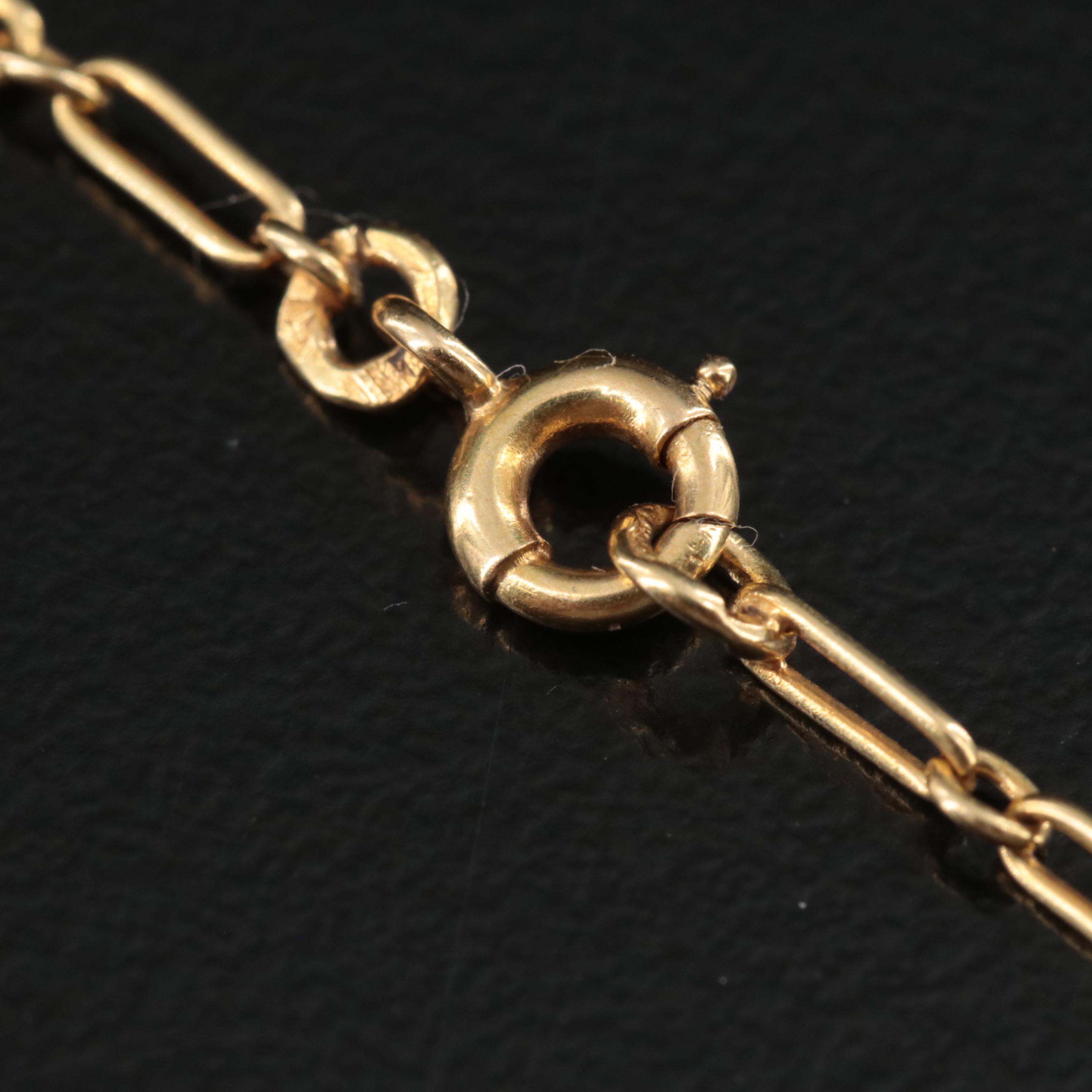 French Art Nouveau 18K Floral Festoon Necklace, Antique