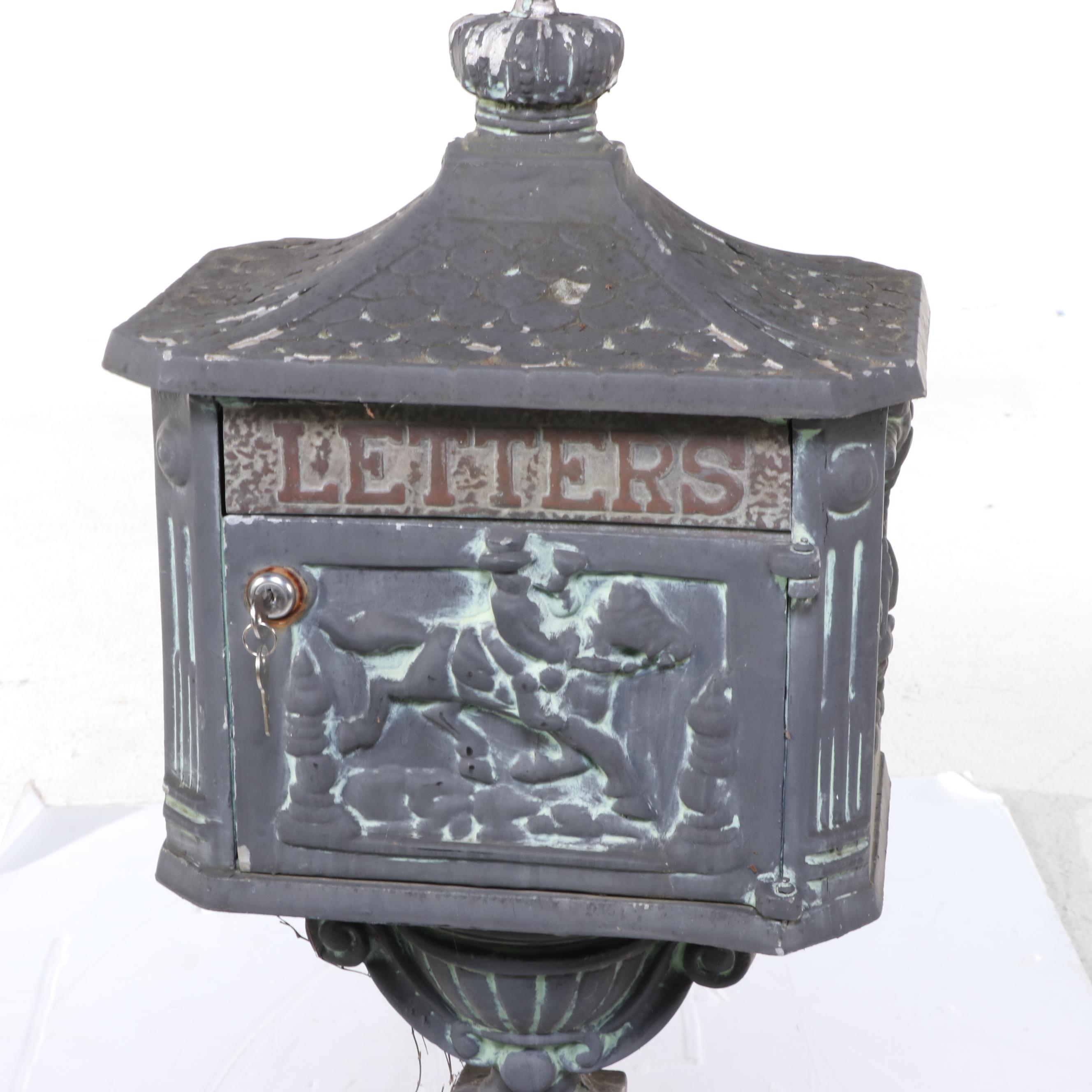 Cast Metal Freestanding Mailbox