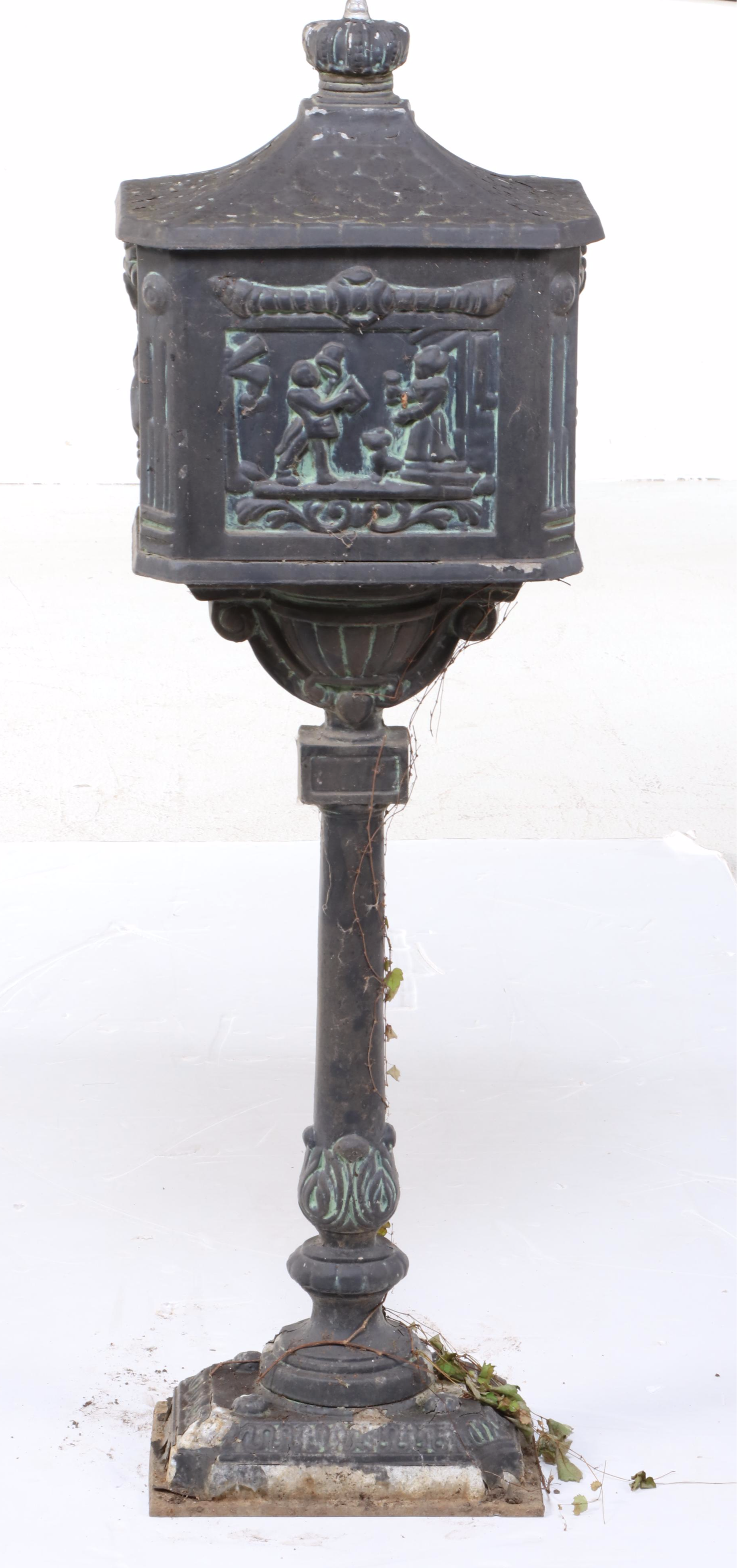 Cast Metal Freestanding Mailbox