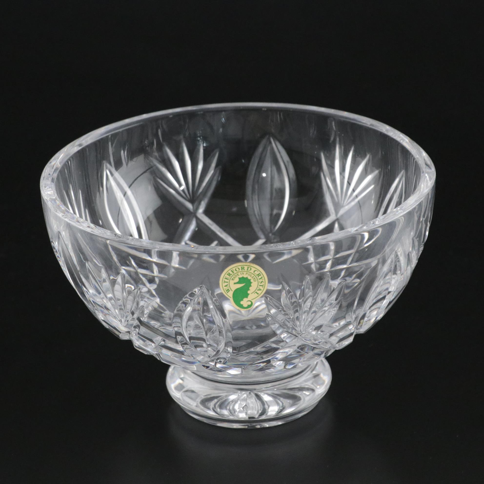 Waterford Crystal "Glandore" Vase With Footed Bowl and Vase