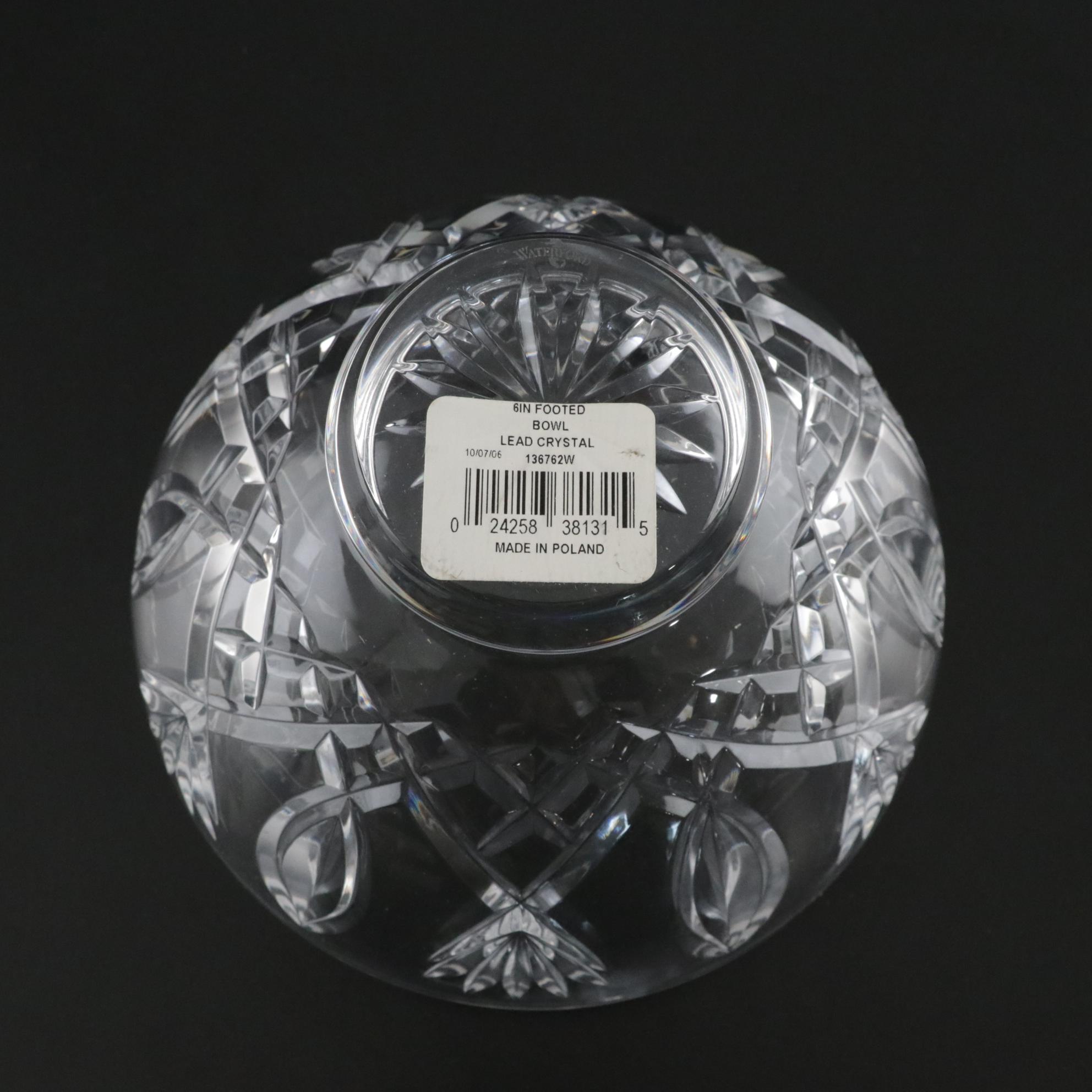 Waterford Crystal "Glandore" Vase With Footed Bowl and Vase