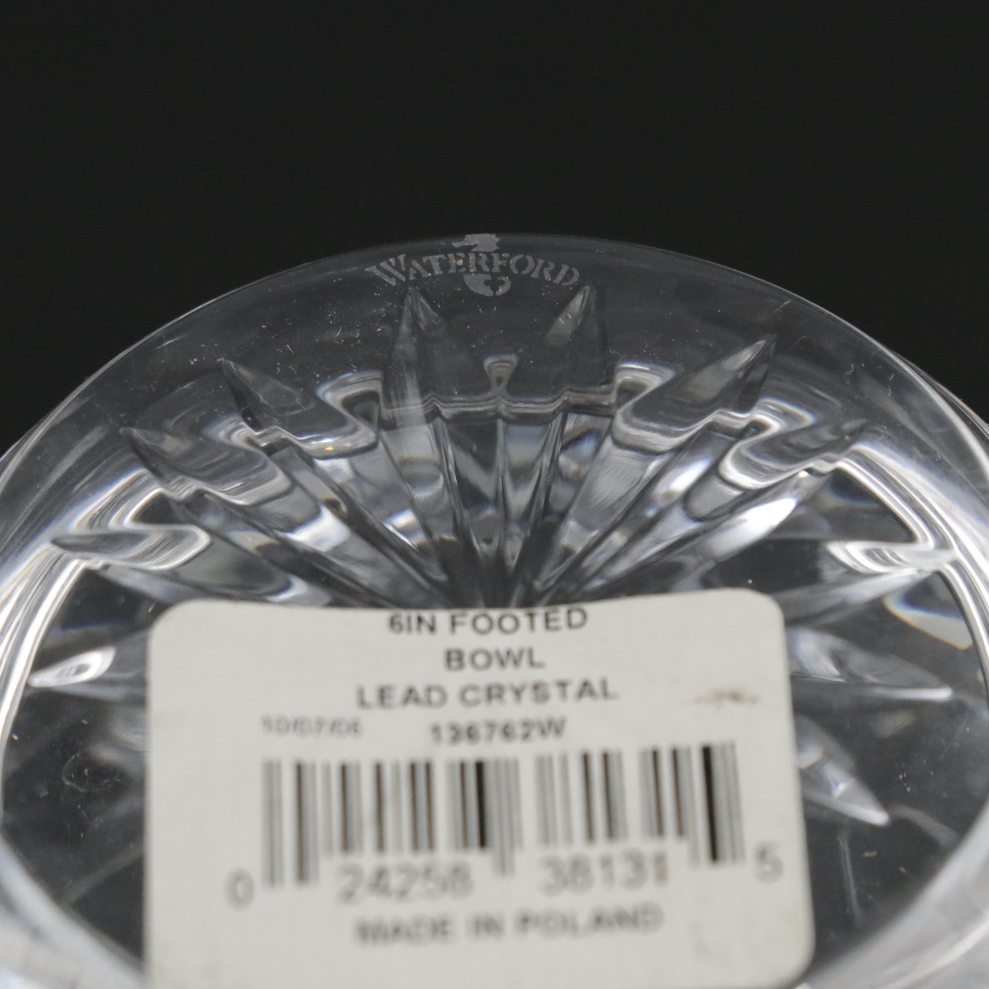 Waterford Crystal "Glandore" Vase With Footed Bowl and Vase