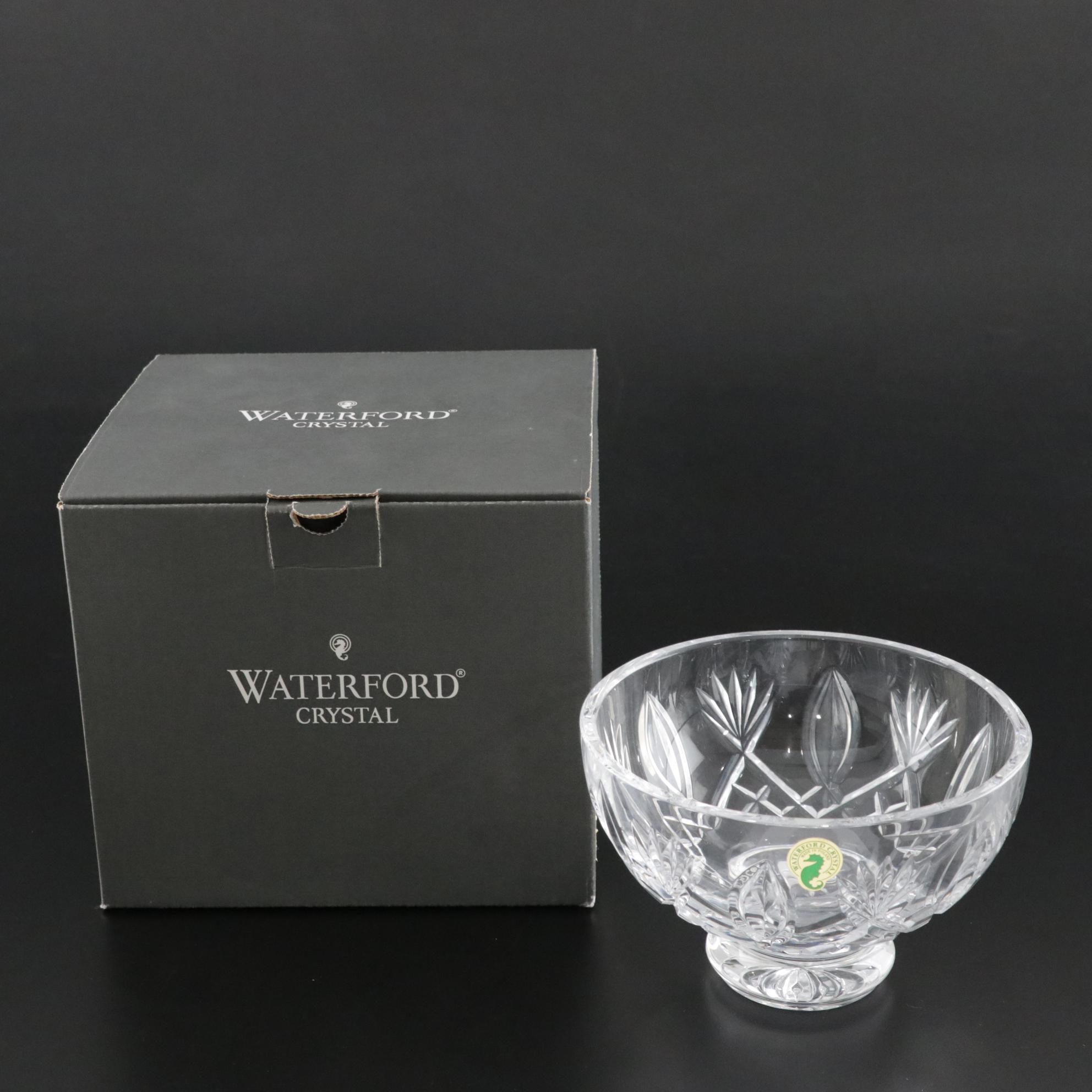 Waterford Crystal "Glandore" Vase With Footed Bowl and Vase