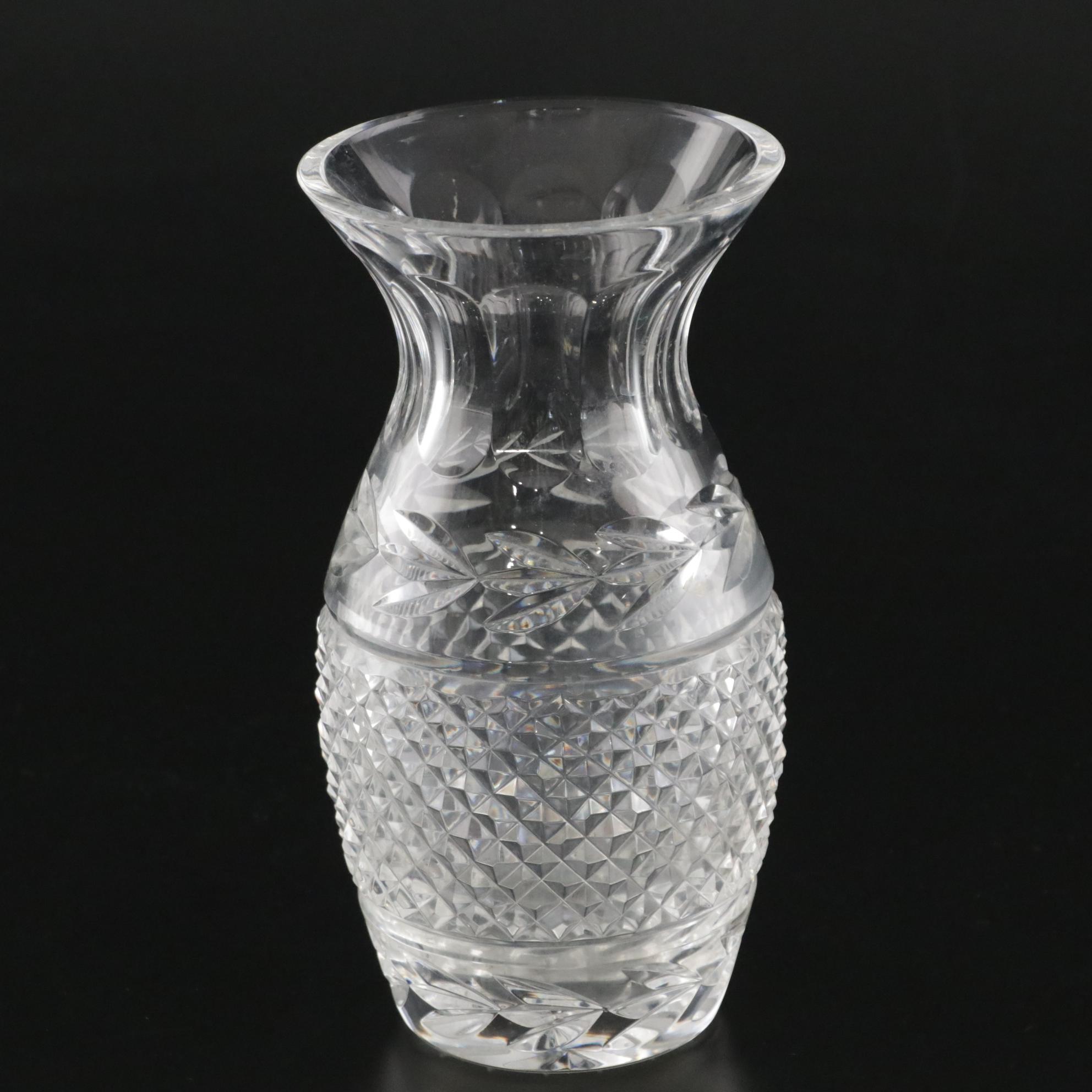 Waterford Crystal "Glandore" Vase With Footed Bowl and Vase