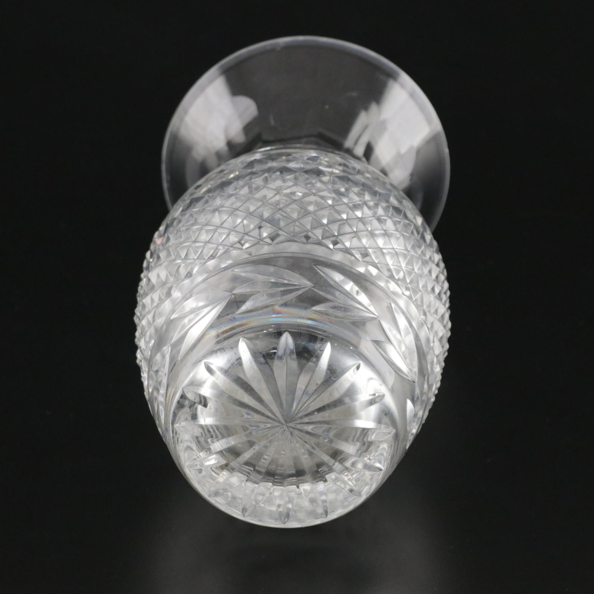 Waterford Crystal "Glandore" Vase With Footed Bowl and Vase