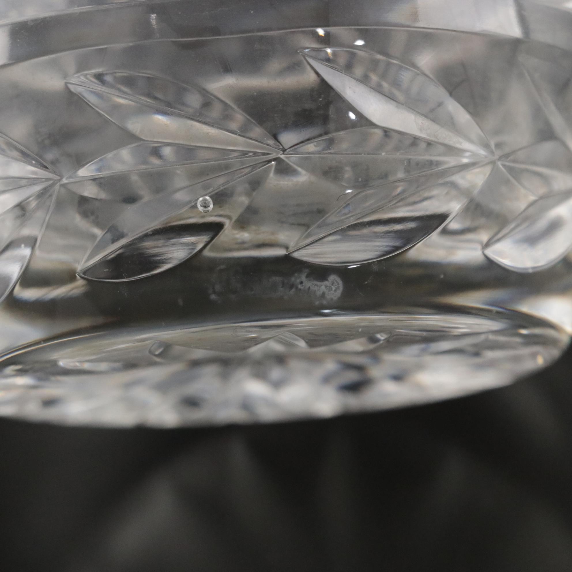 Waterford Crystal "Glandore" Vase With Footed Bowl and Vase