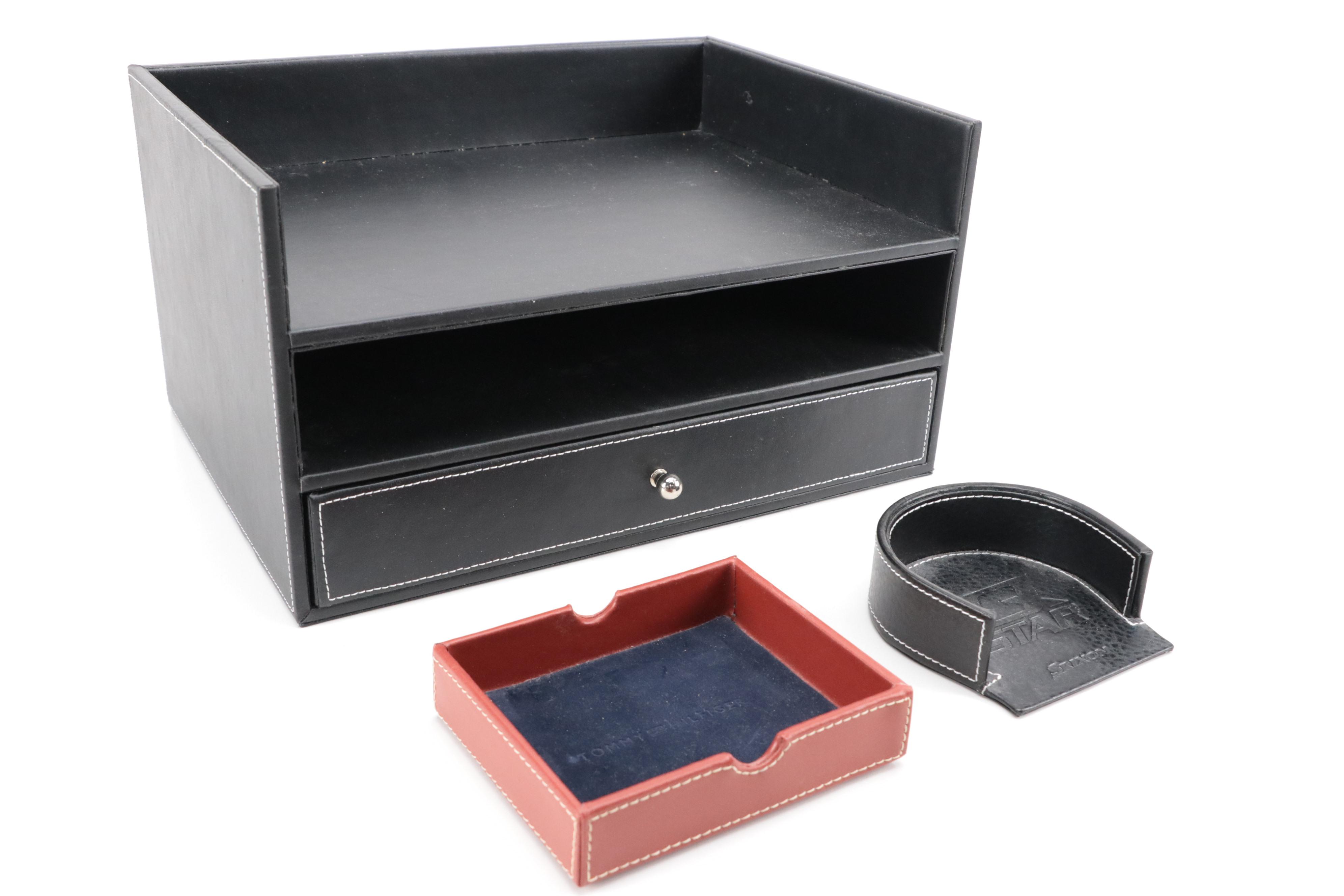 Franklin Mint Diecast 2005 Corvette Model with T.J Maxx Desk Organizer and More