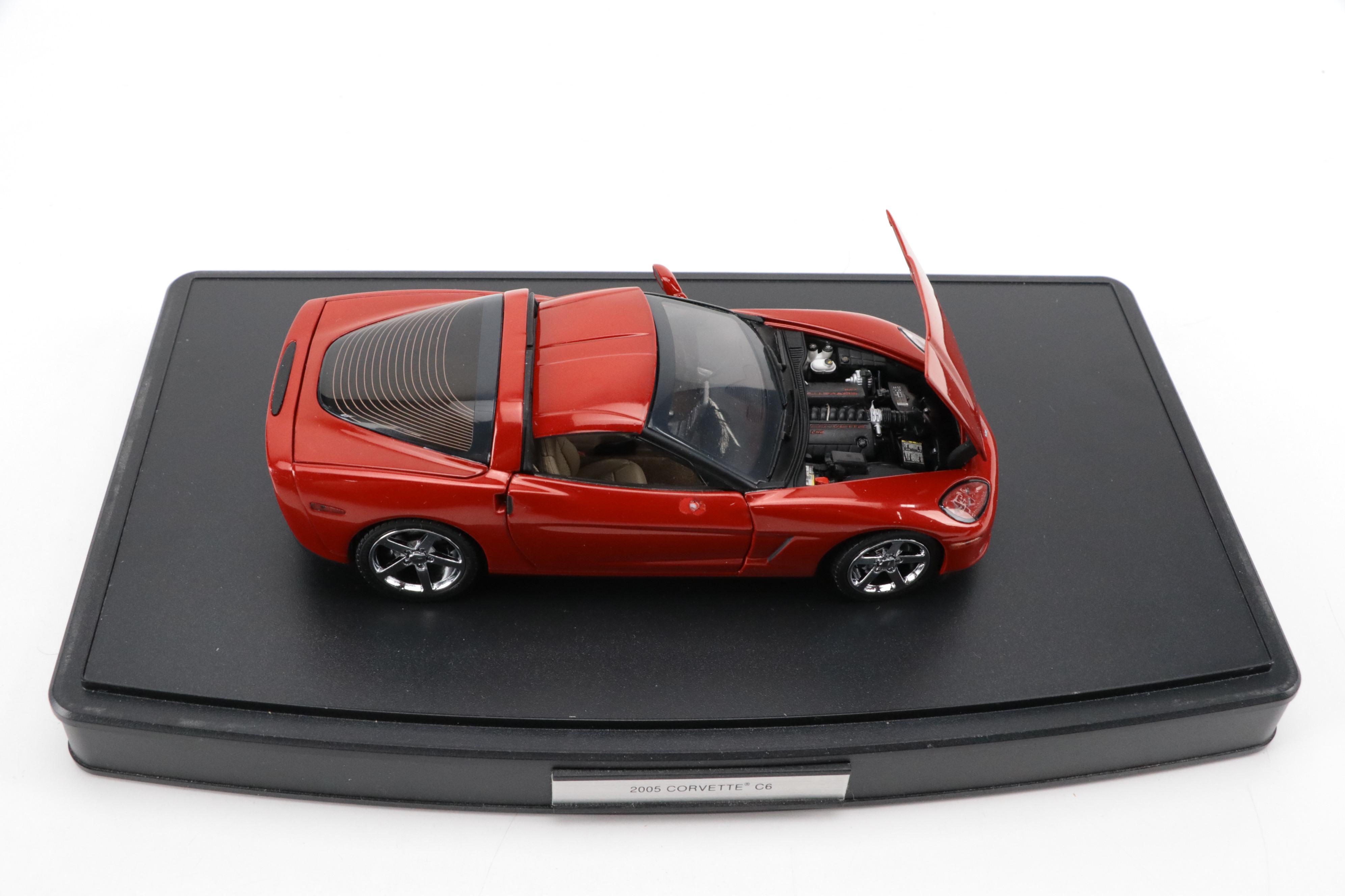 Franklin Mint Diecast 2005 Corvette Model with T.J Maxx Desk Organizer and More