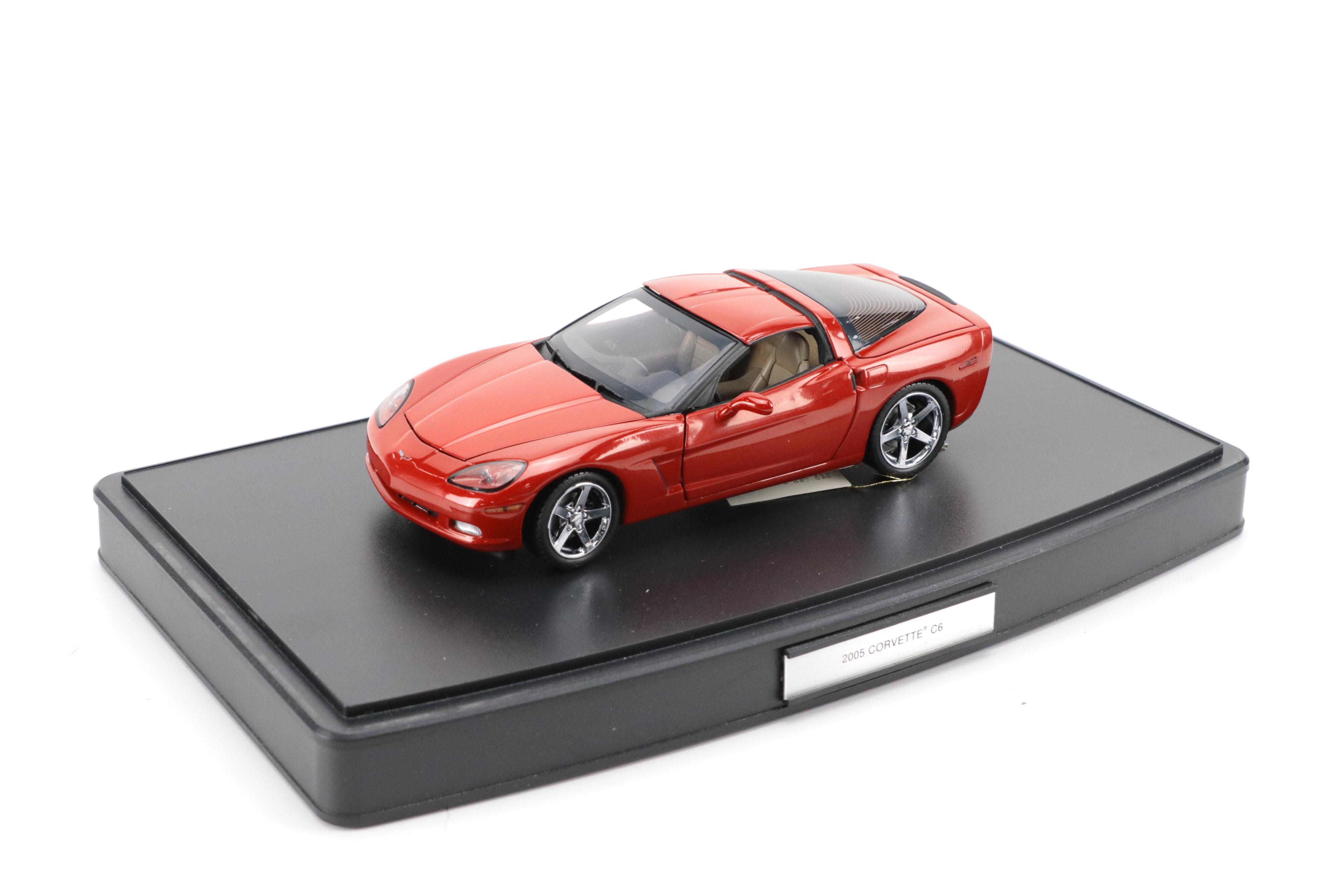 Franklin Mint Diecast 2005 Corvette Model with T.J Maxx Desk Organizer and More