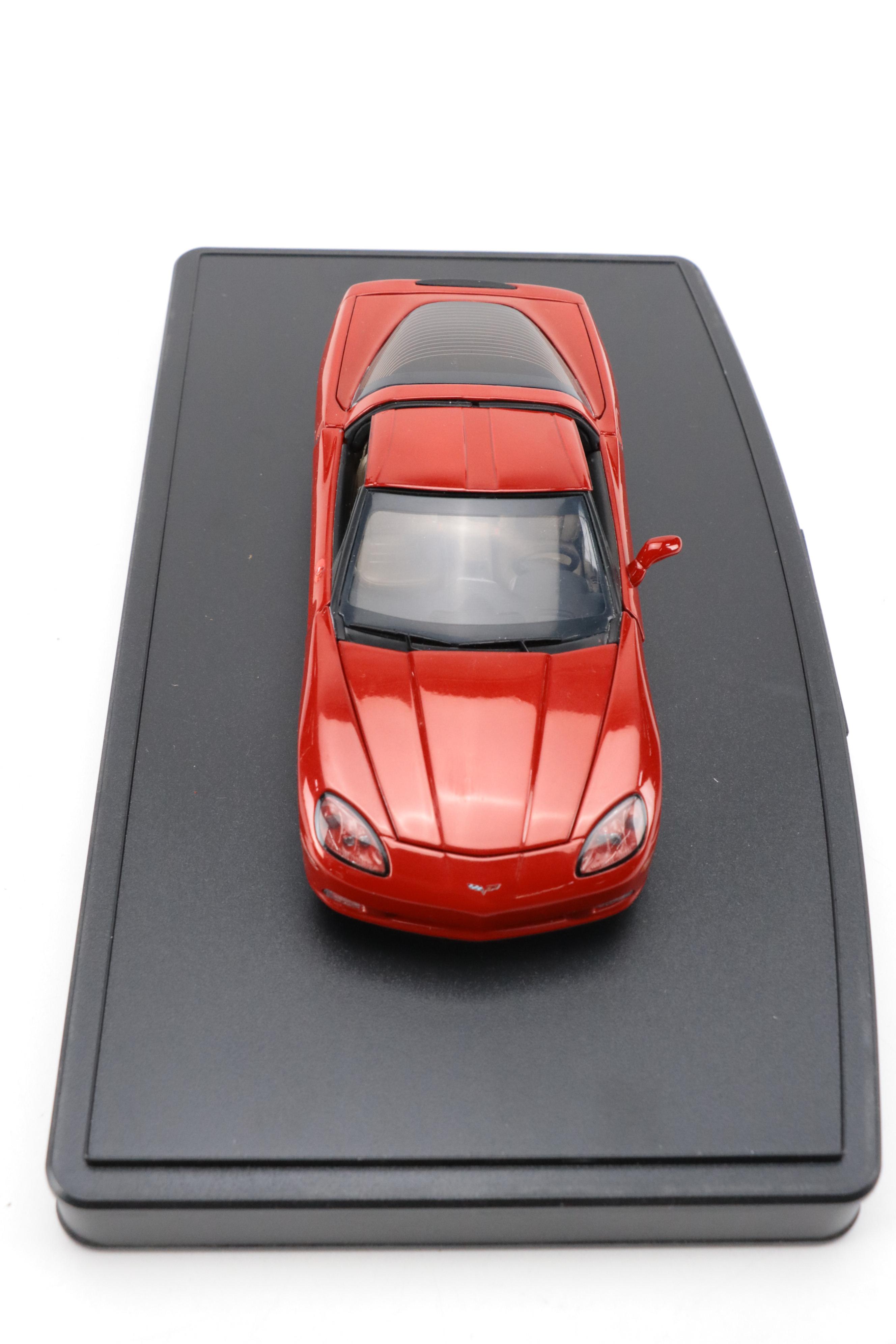 Franklin Mint Diecast 2005 Corvette Model with T.J Maxx Desk Organizer and More